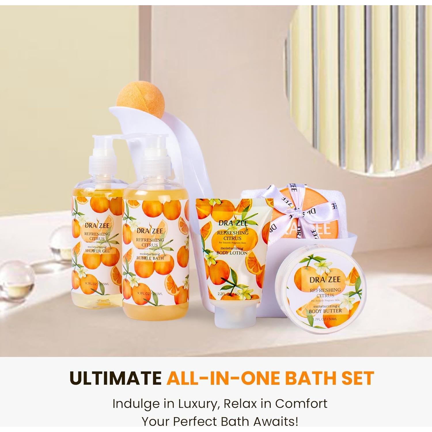 Set de Spa de Lujo Draizee - 8 Piezas Aromatizadas a Cítricos