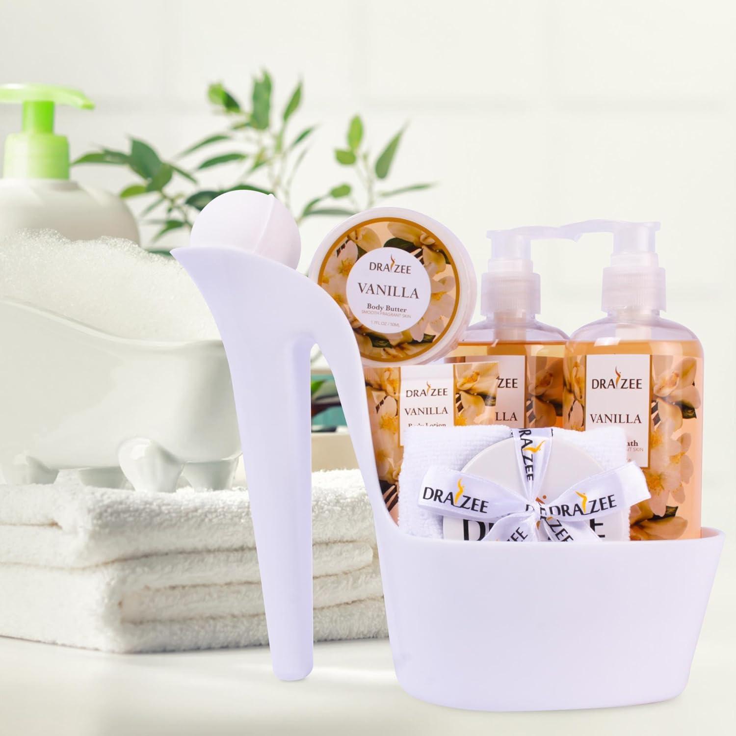 Set de Spa de Lujo Draizee 8 Piezas Vainilla - Cesta de Baño