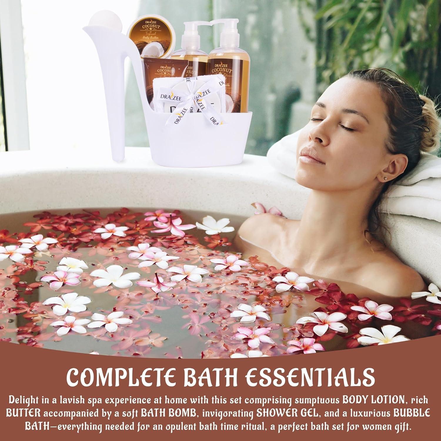 Set de Spa de Lujo Draizee 8 Piezas Aroma Coco