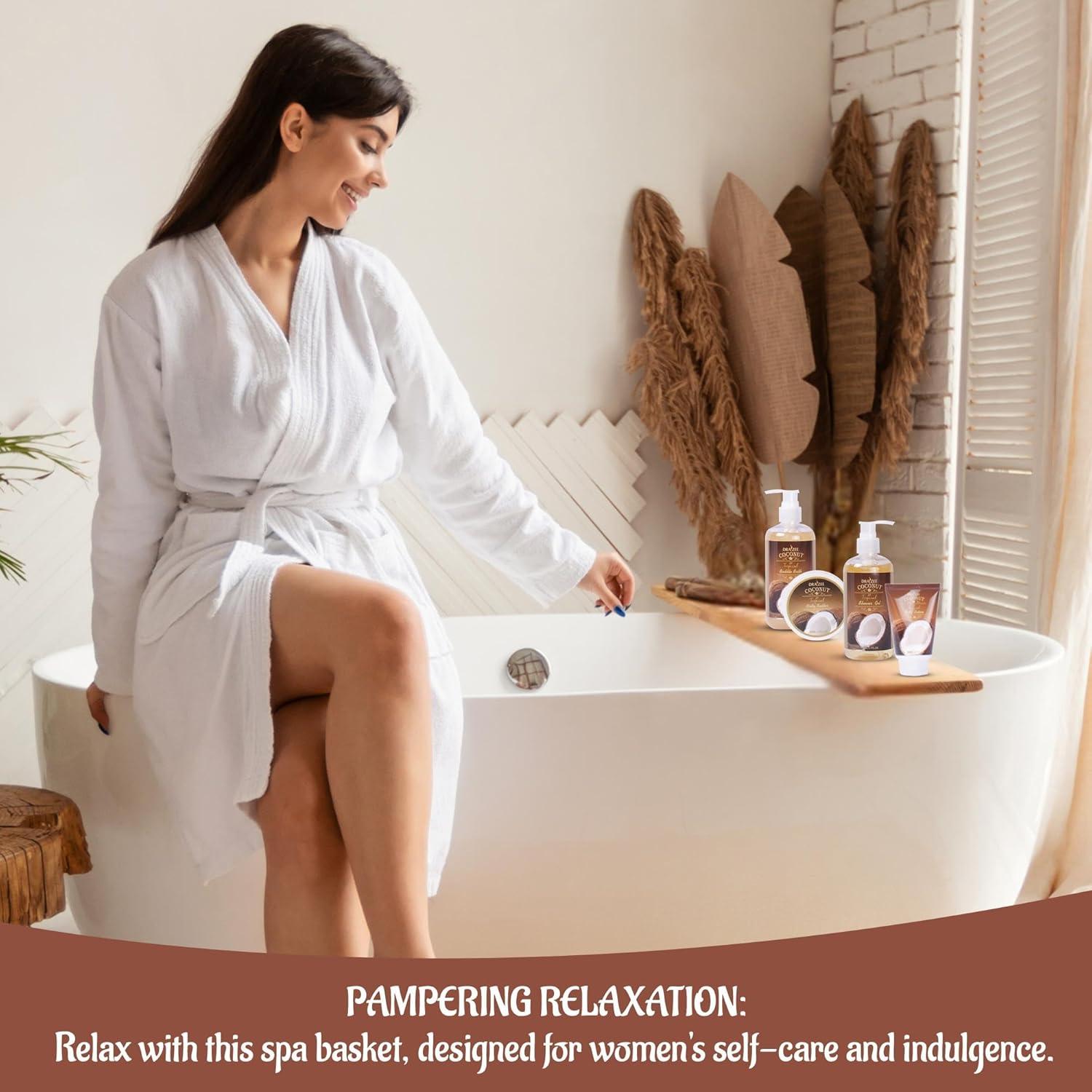 Set de Spa de Lujo Draizee 8 Piezas Aroma Coco