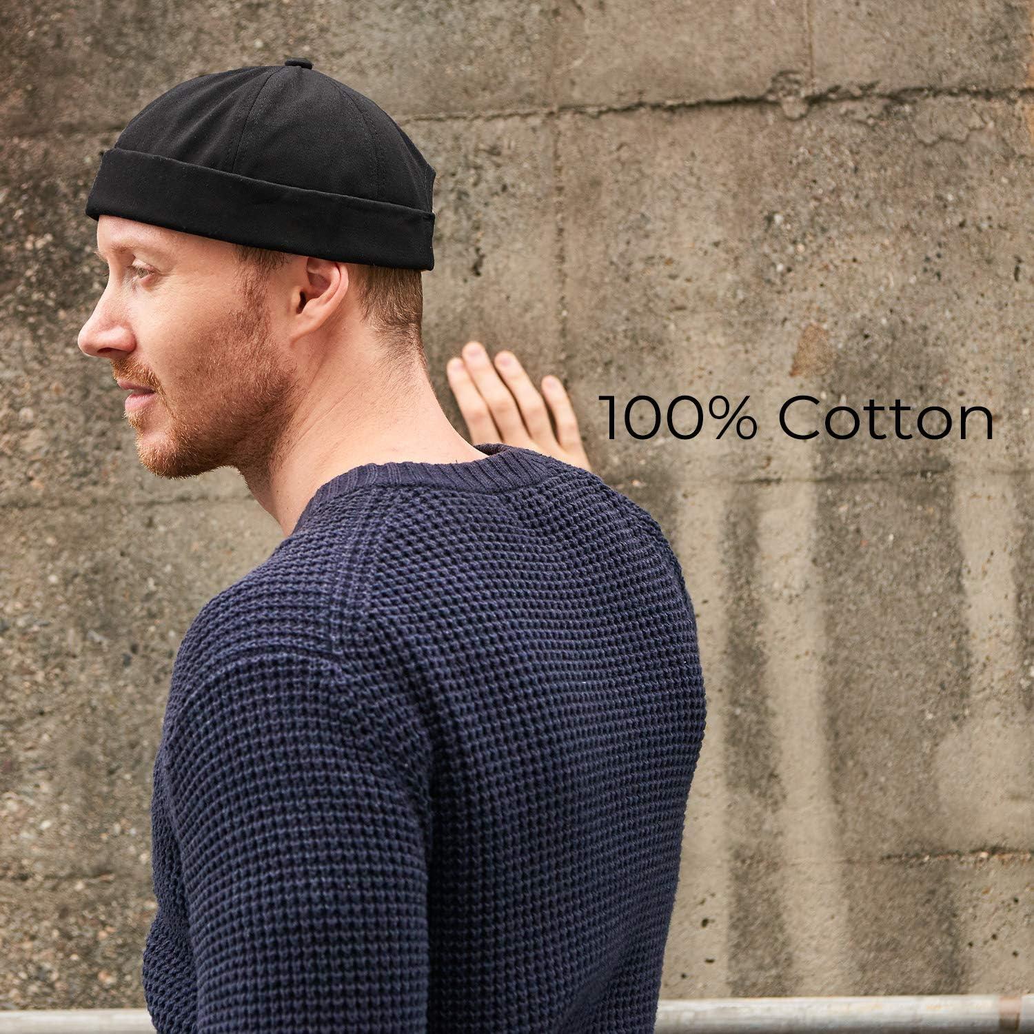 Gorra de béisbol sin visera Casualbox 100% algodón negra