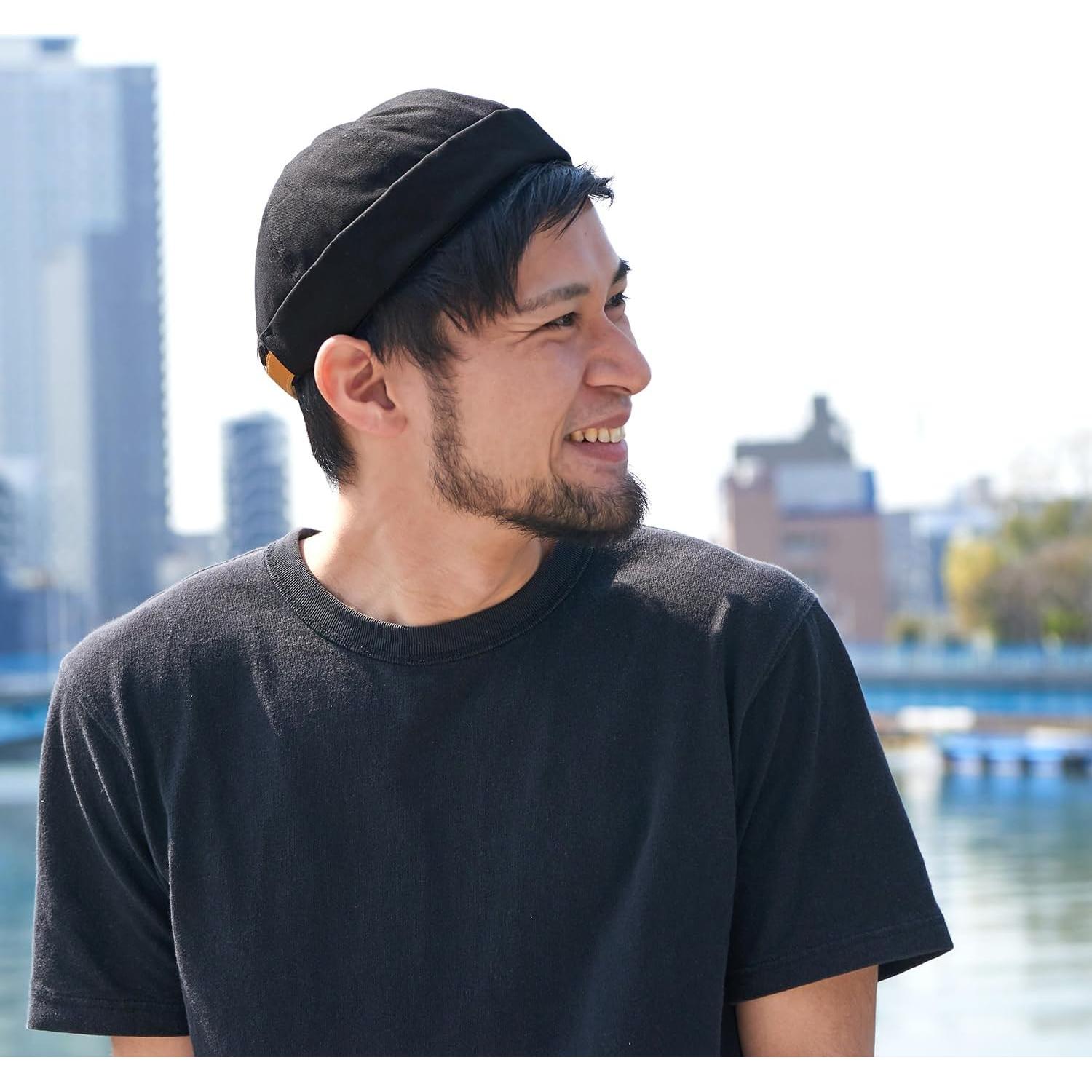 Gorra de béisbol sin visera Casualbox 100% algodón negra