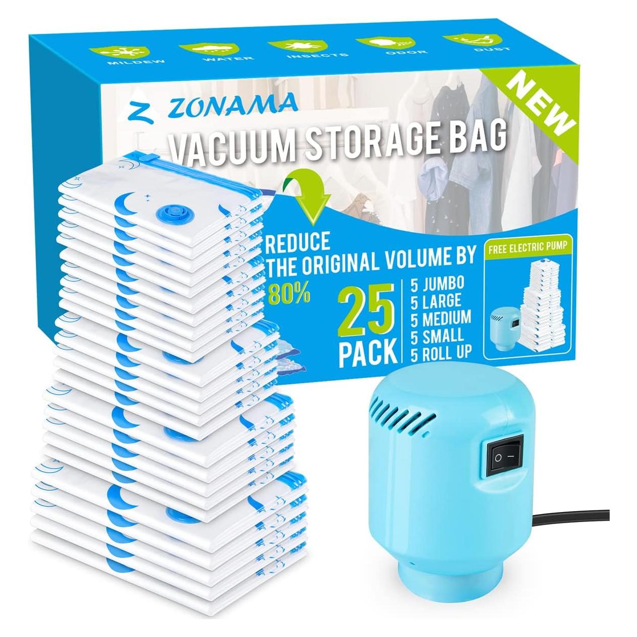 Bolsas de Almacenamiento al Vacío Z ZONAMA 25 Piezas Variadas