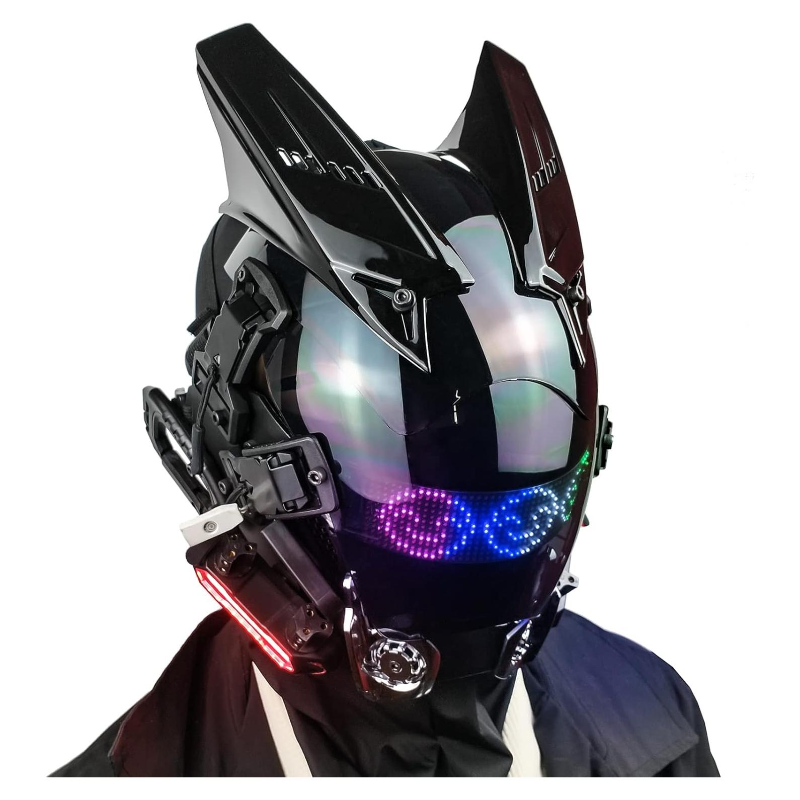 Máscara Punk Techwear LED Ajustable para Fiesta Adultos