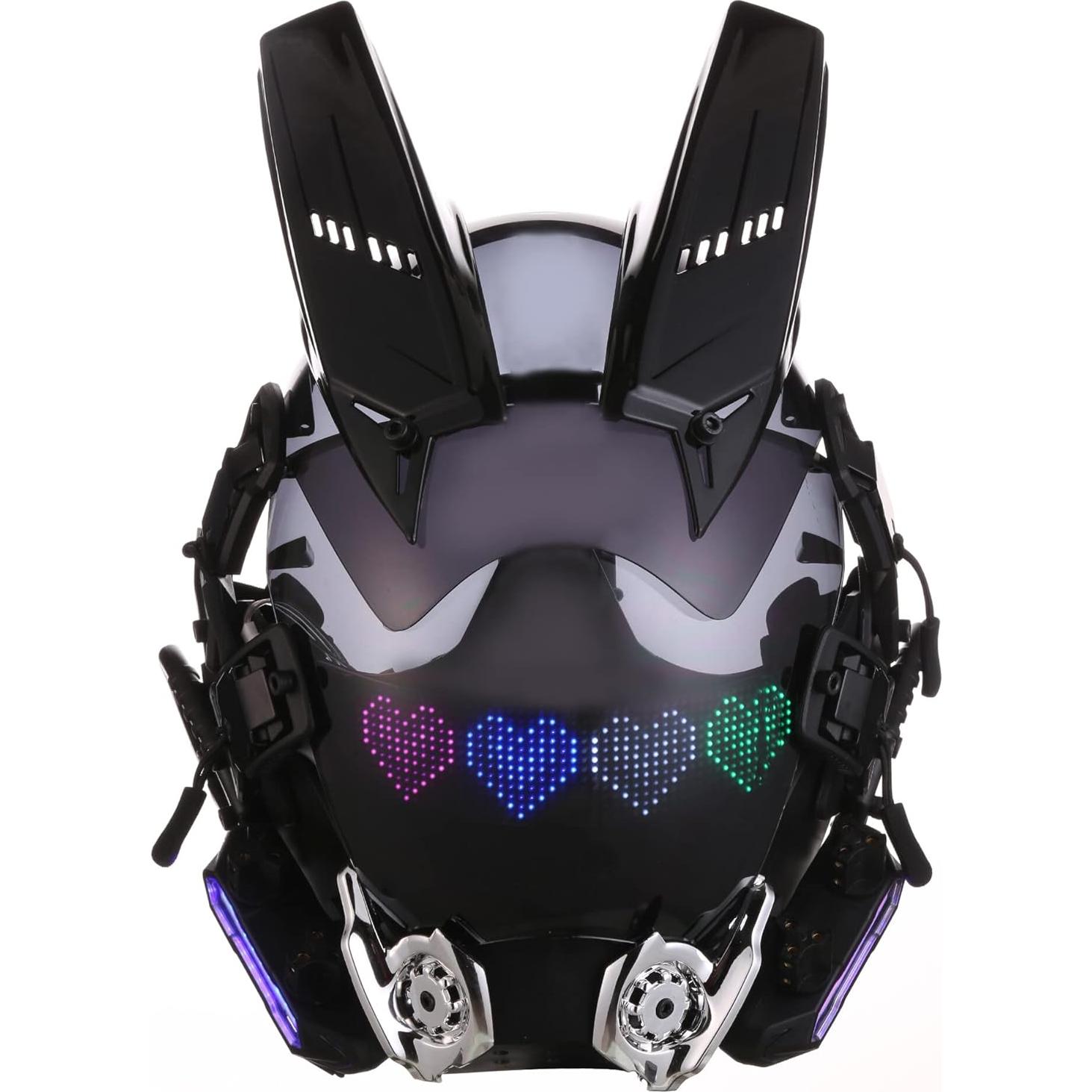 Máscara Punk Techwear LED Ajustable para Fiesta Adultos