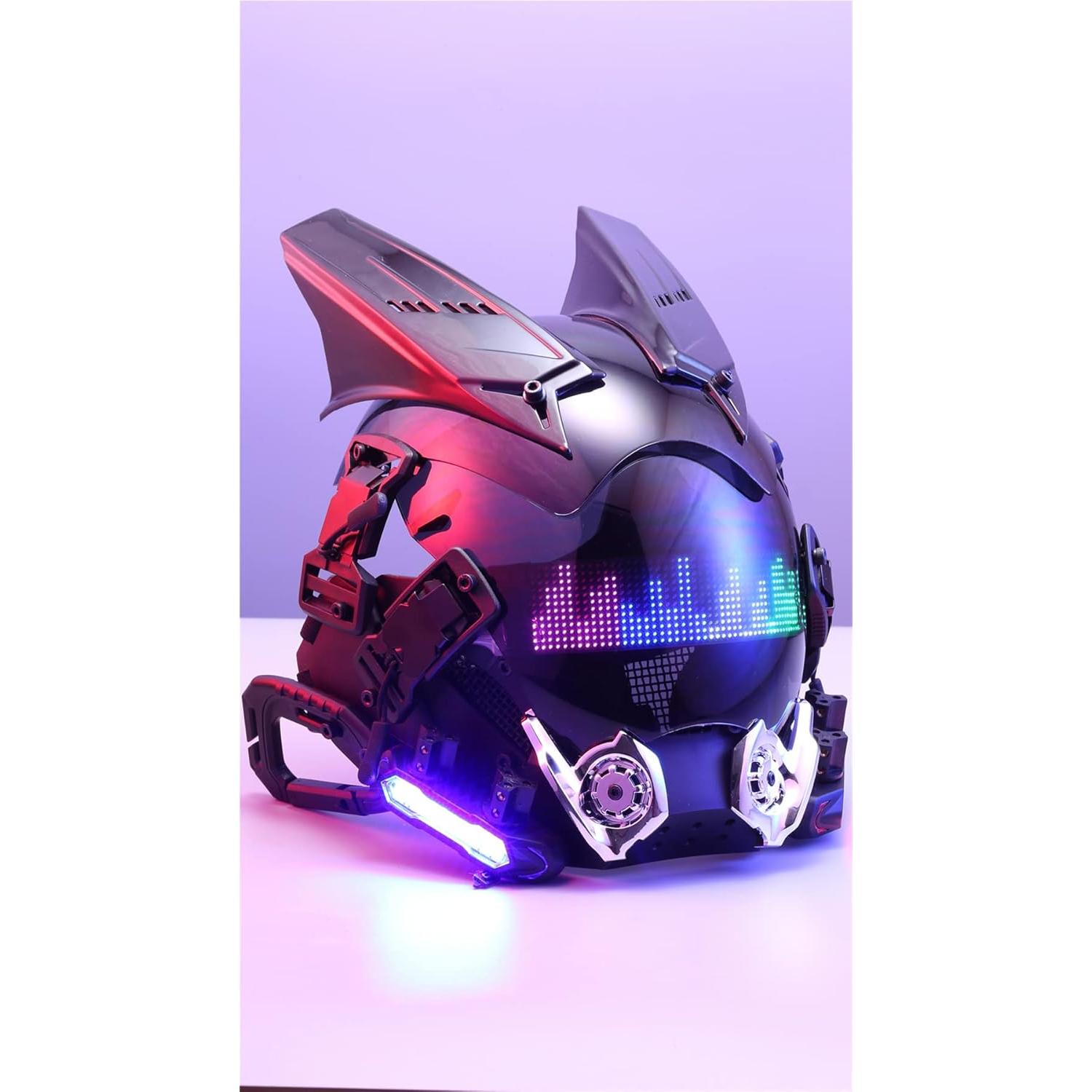 Máscara Punk Techwear LED Ajustable para Fiesta Adultos