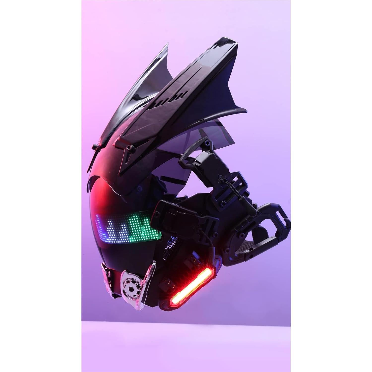 Máscara Punk Techwear LED Ajustable para Fiesta Adultos