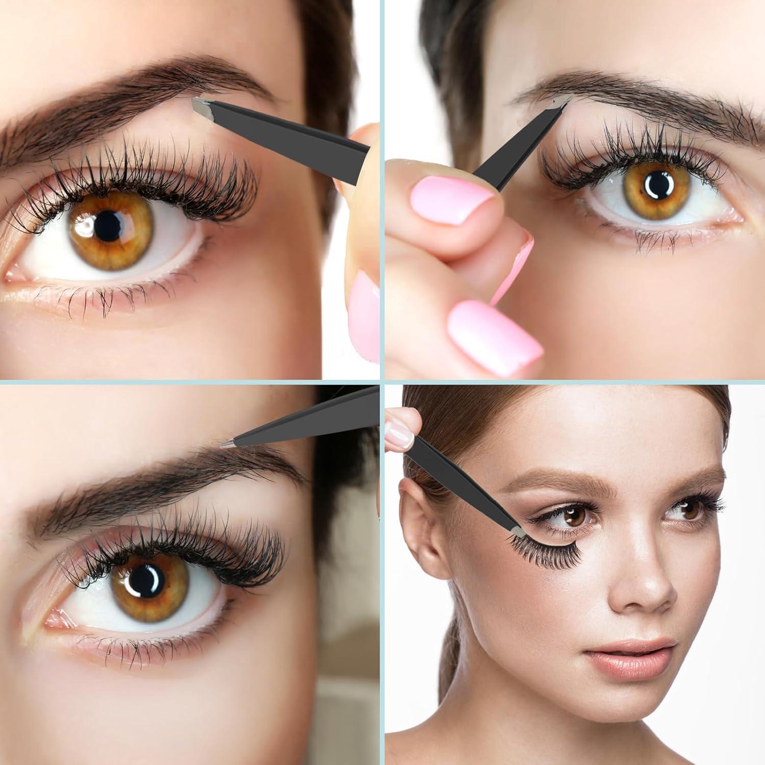 Kit de Pinzas para Cejas 7 Piezas SWEET VIEW Acero Inoxidable