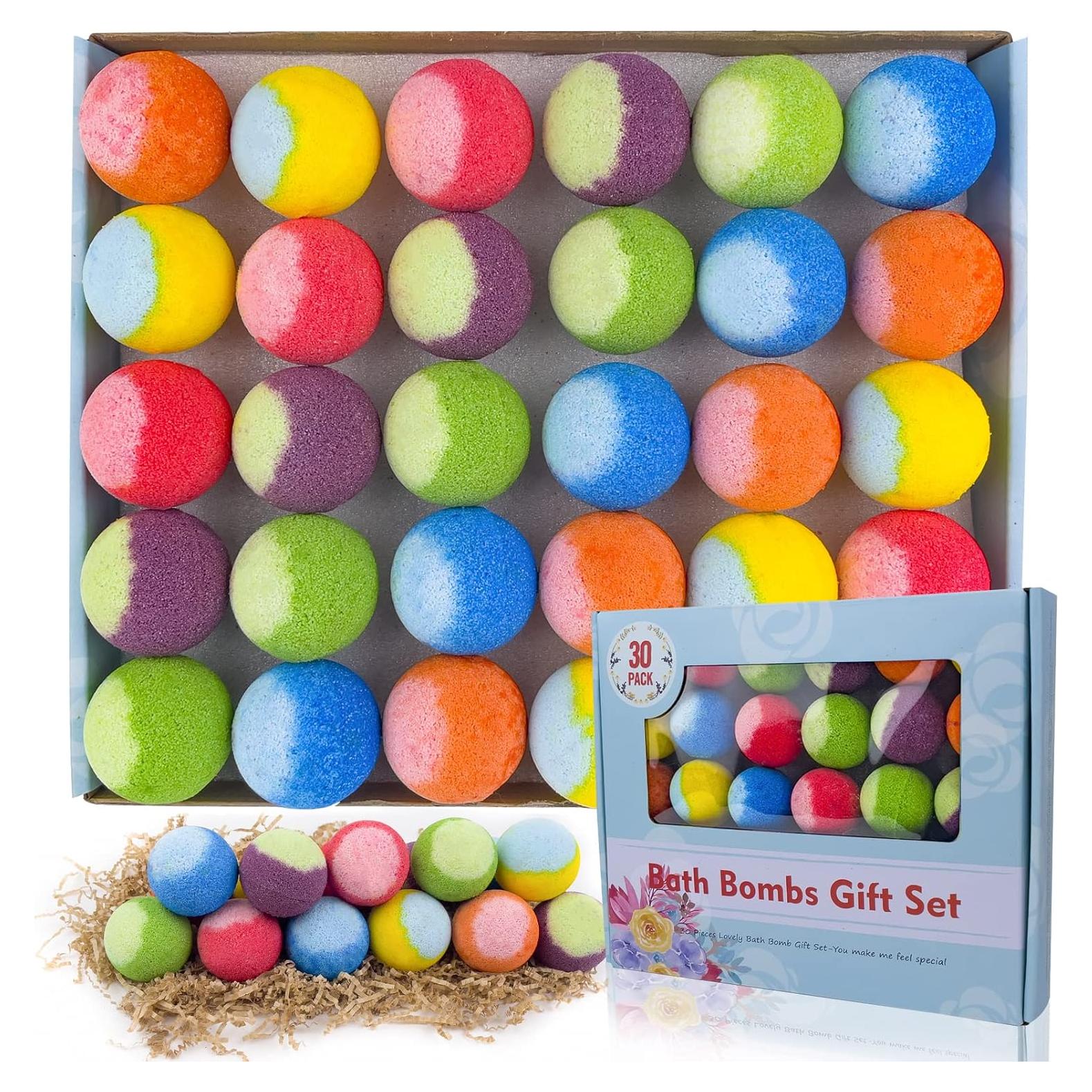 Juego de 30 Bombas de Baño Naturales PickMora - 6 Aromas