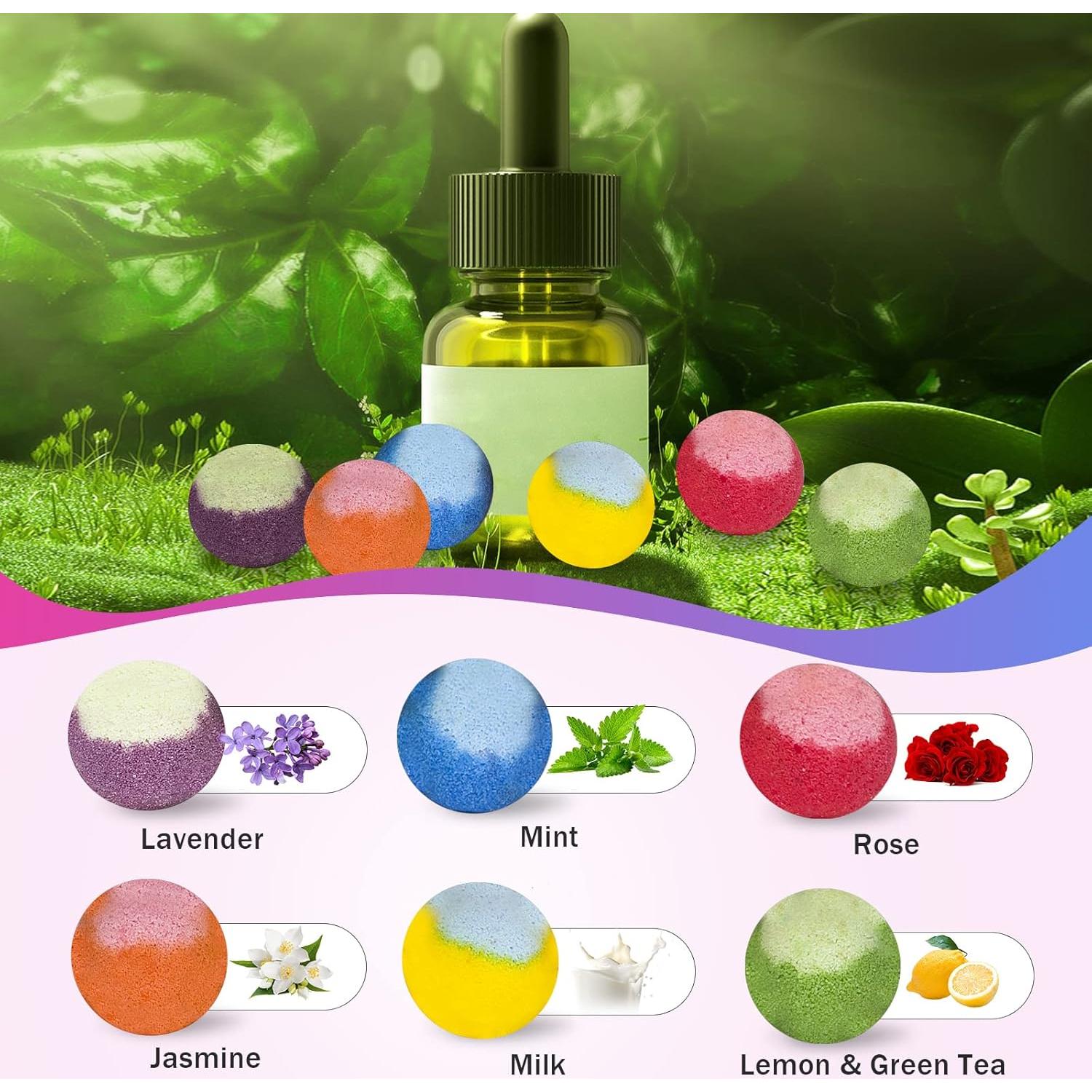 Juego de 30 Bombas de Baño Naturales PickMora - 6 Aromas