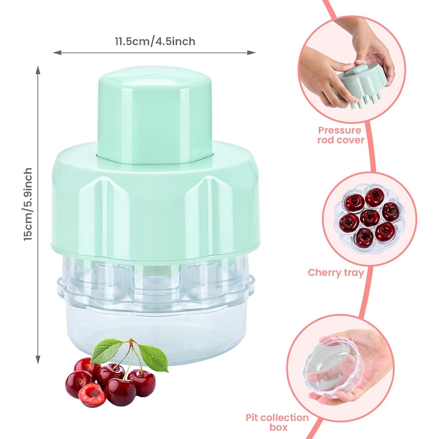 Removedor de Huesos de Cereza BLEAKTEIR Verde - Herramienta Rápida