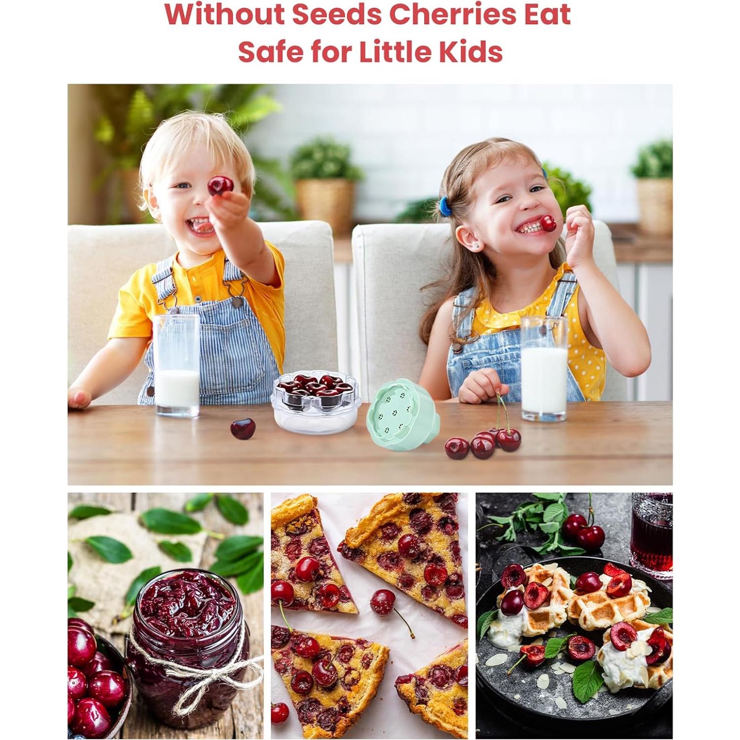 Removedor de Huesos de Cereza BLEAKTEIR Verde - Herramienta Rápida