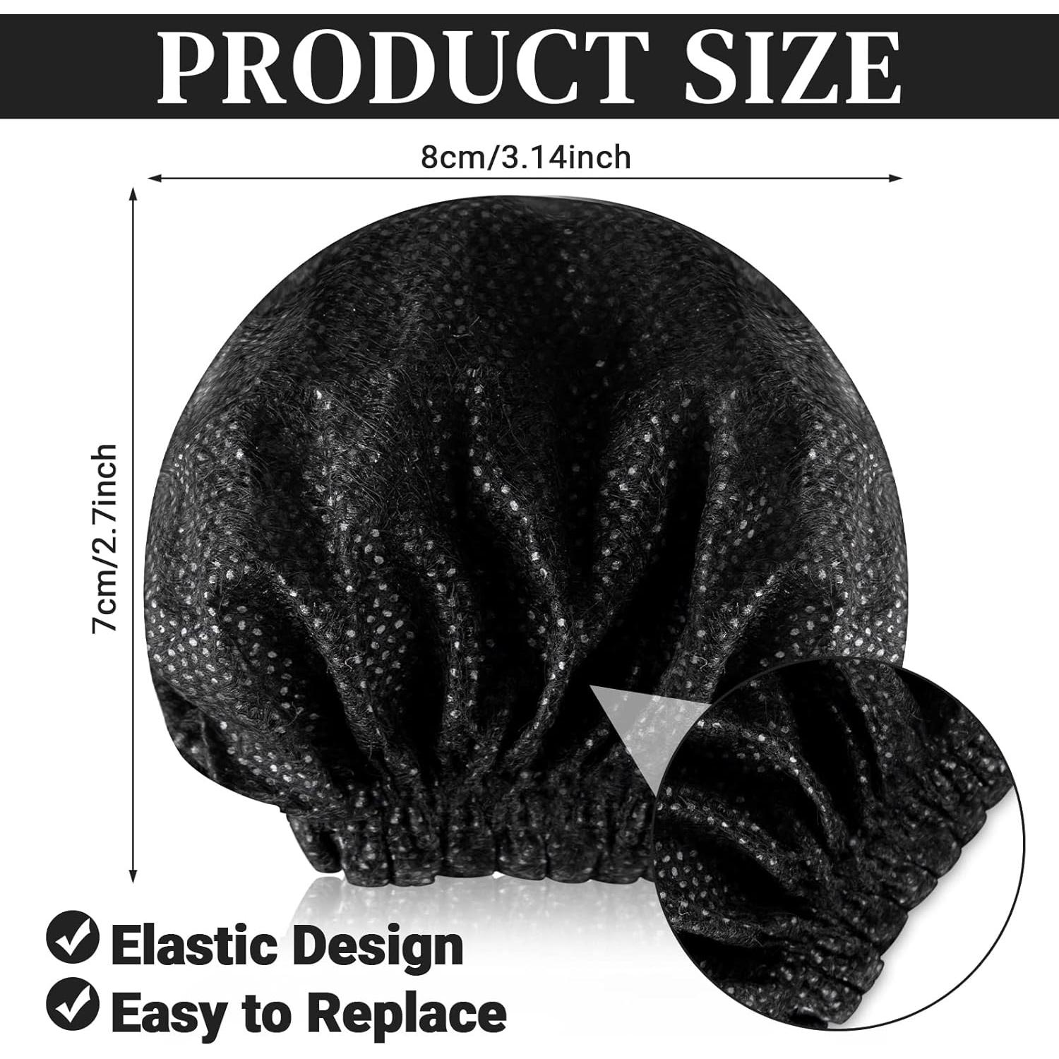 800 Cubiertas de Micrófono Desechables No Tejidas - Negro