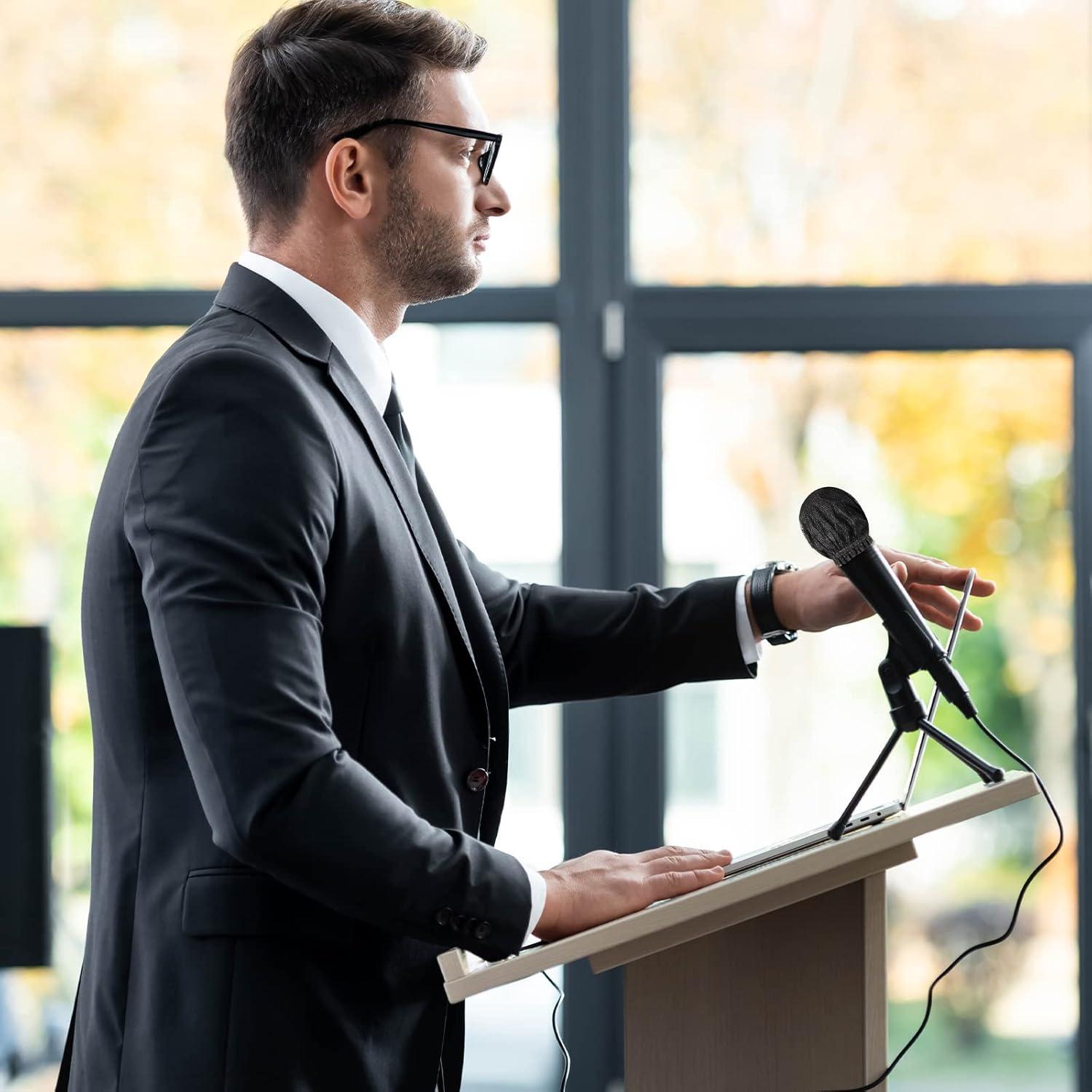 800 Cubiertas de Micrófono Desechables No Tejidas - Negro