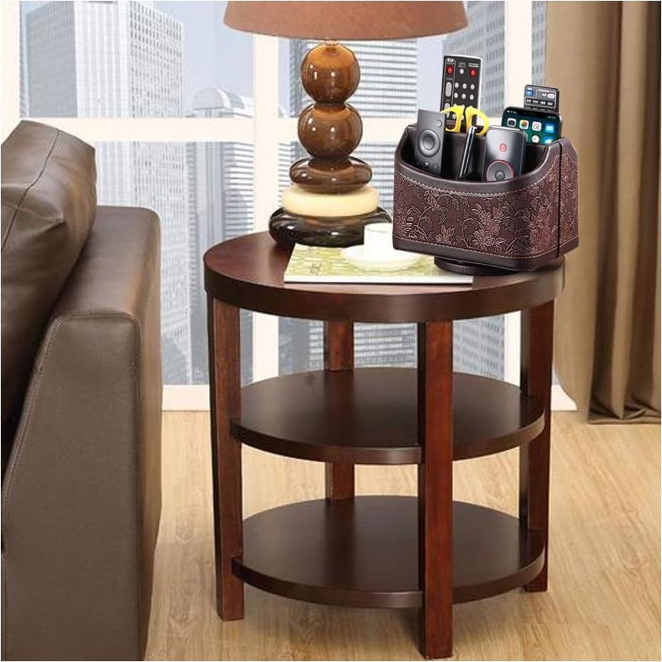 Soporte Organizador de Control Remoto YAPISHI 360° Cuero Sintético