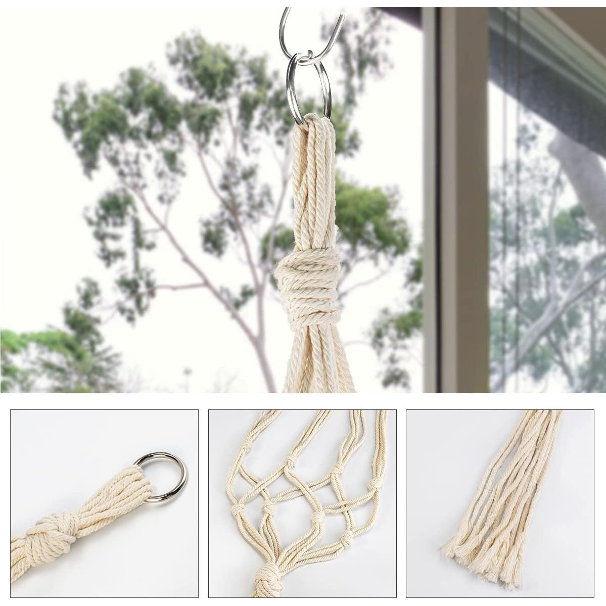 Colgadores de Plantas de Macramé Auckpure - 5 Piezas Beige