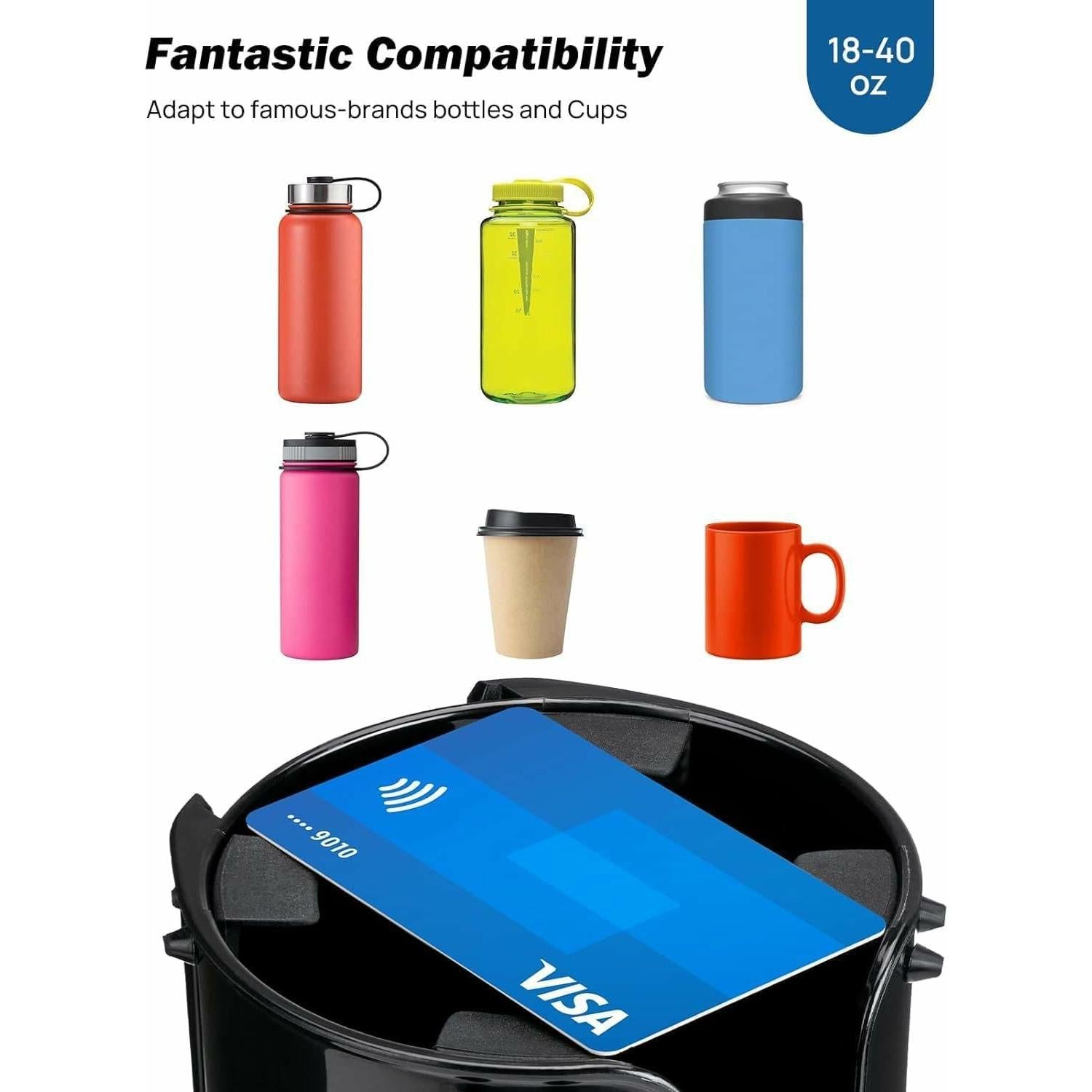 Expansor de Soporte para Tazas JOYTUTUS Negro 7.6-8.3 cm