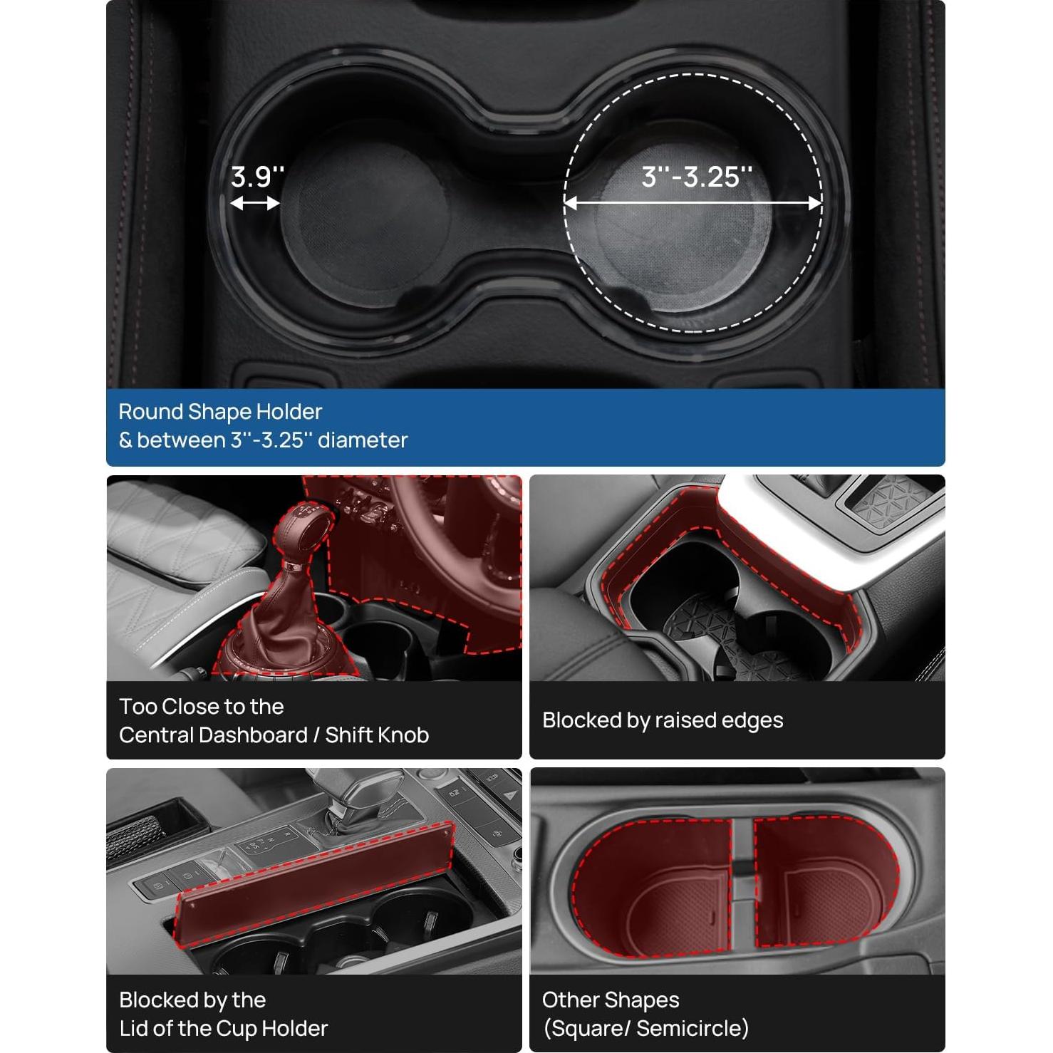 Expansor de Soporte para Tazas JOYTUTUS Negro 7.6-8.3 cm