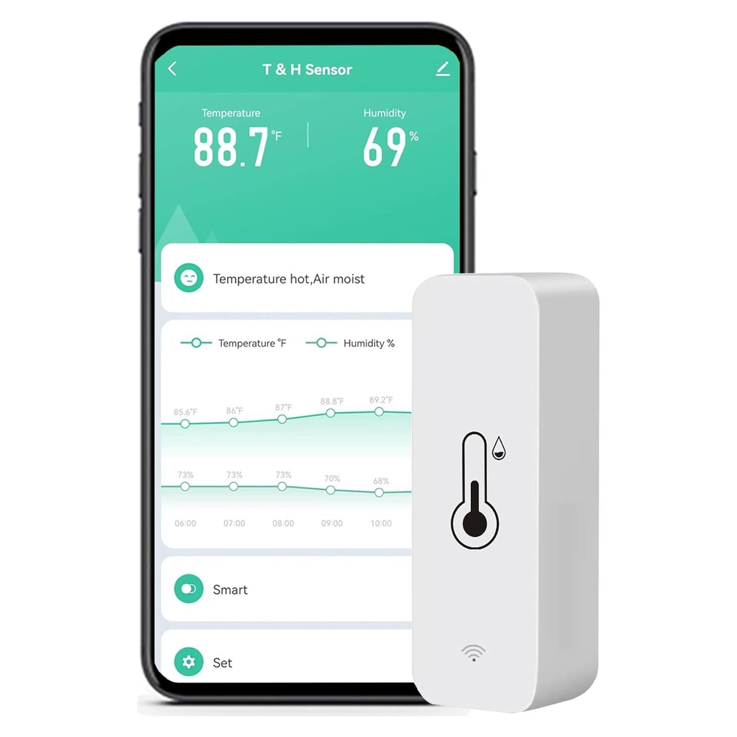 Higrómetro Termómetro WiFi SENCKIT TH-01, Monitoreo Remoto