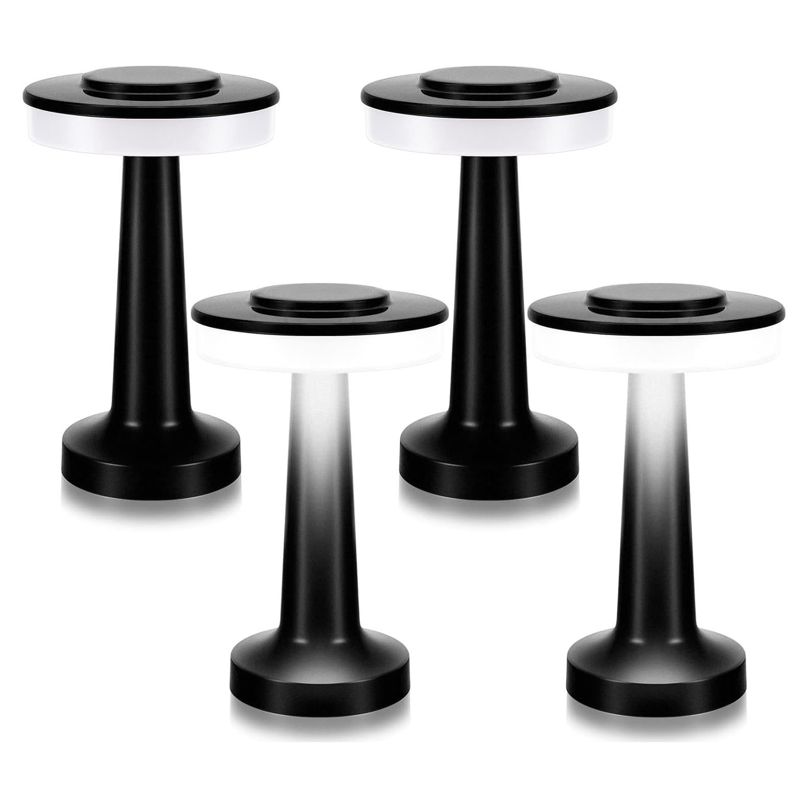 Conjunto de 4 Lámparas de Mesa LED Riakrum Portátiles USB