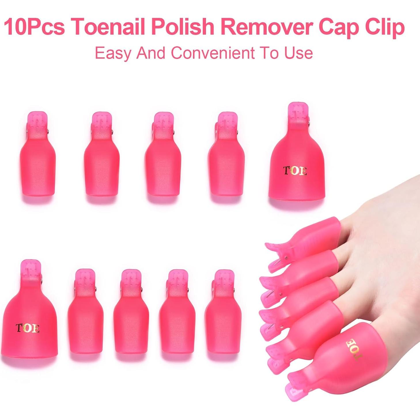 Kit Removedor de Esmalte UV KAZI 11 Pcs con Empujador Rosa