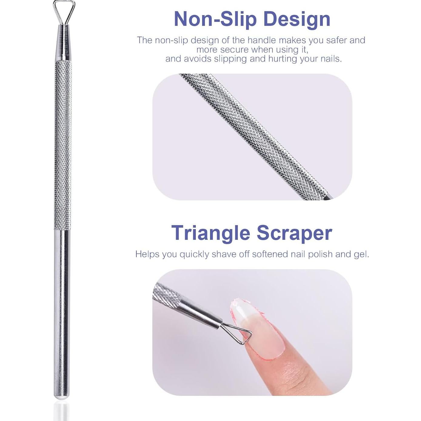 Kit Removedor de Esmalte UV KAZI 11 Pcs con Empujador Rosa