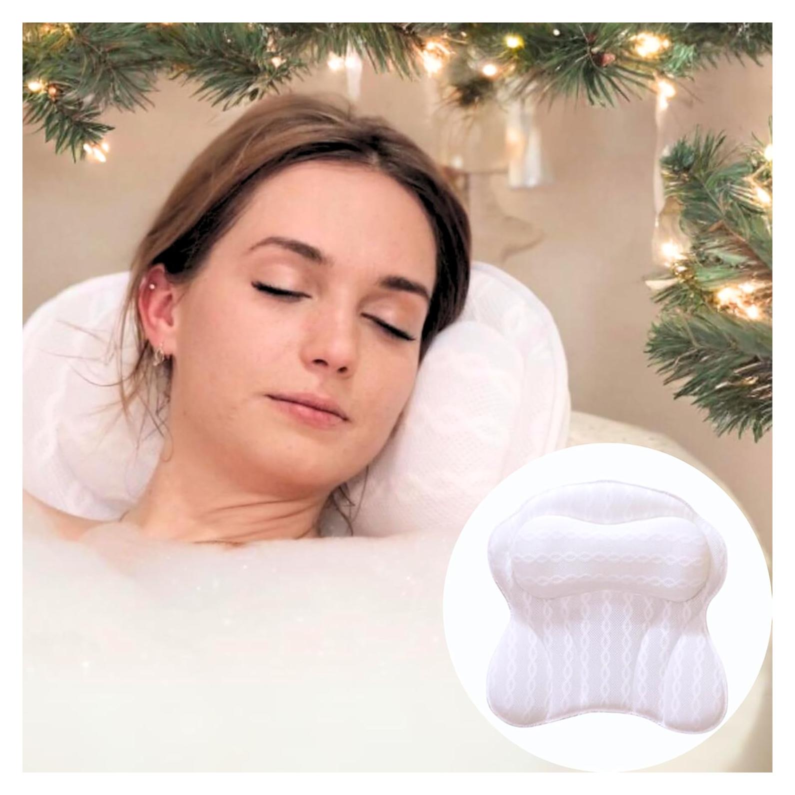 Almohada de Baño KANDOONA Lujo Original 43x43 cm Malla Blanca