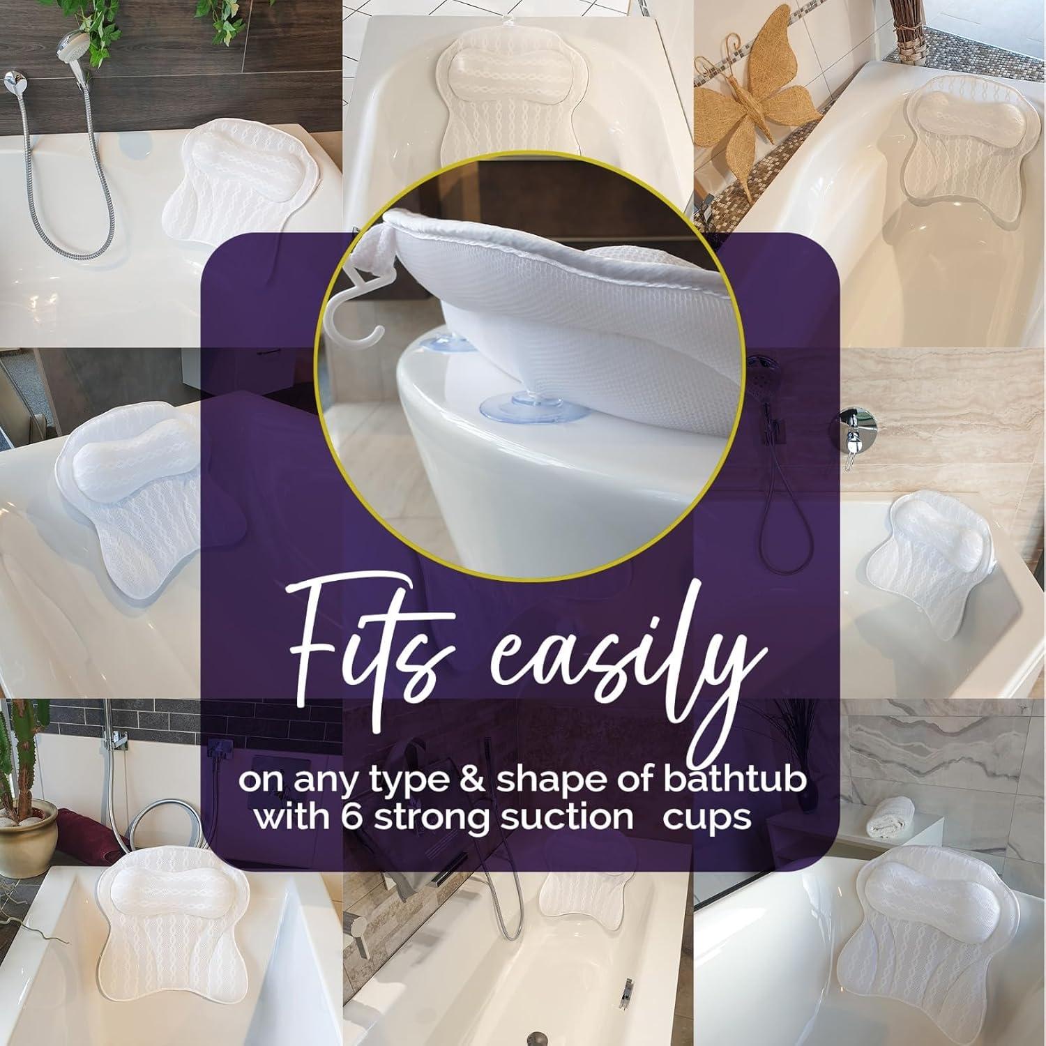 Almohada de Baño KANDOONA Lujo Original 43x43 cm Malla Blanca