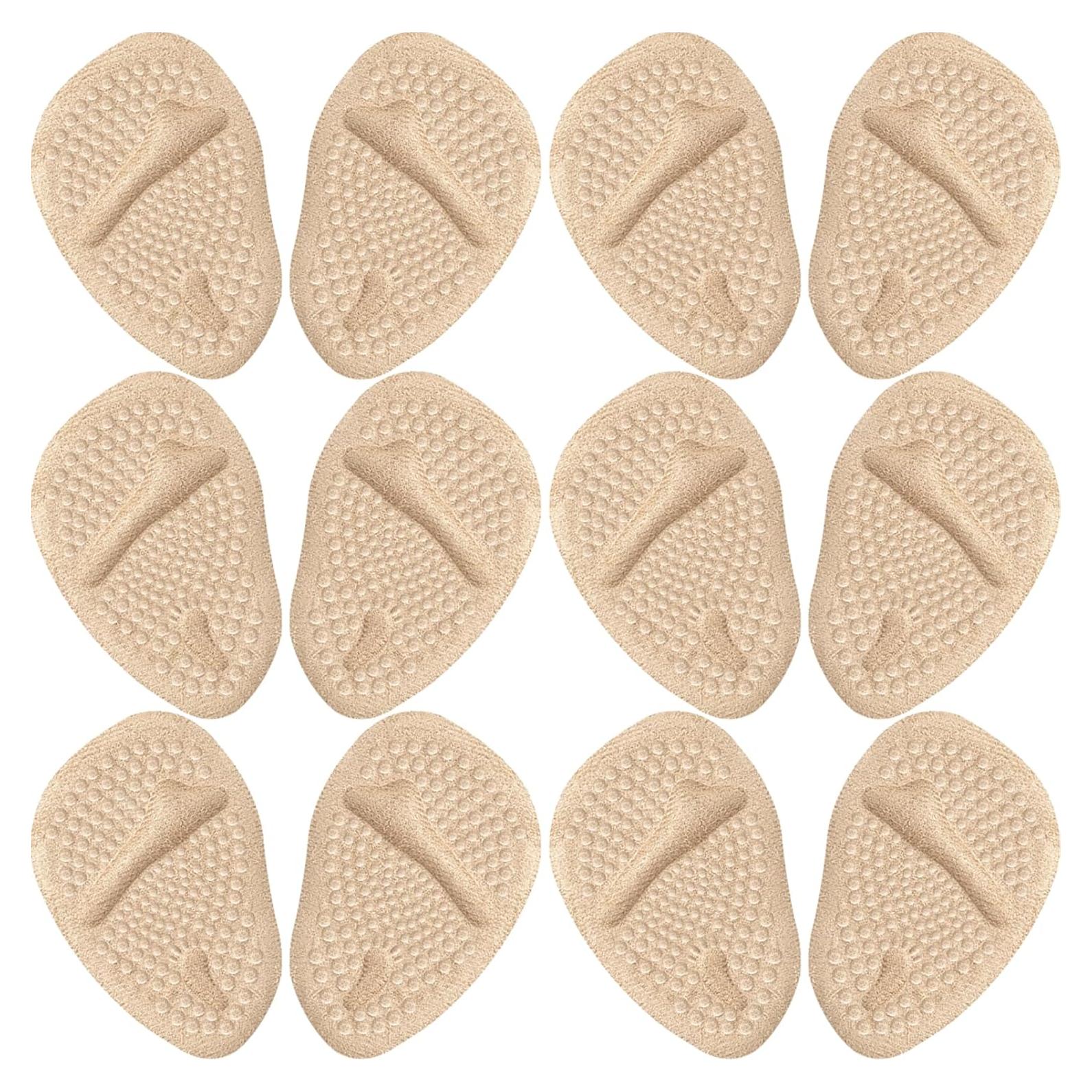 6 Pares Almohadillas Metatarsales Viybtue Beige Confort Tacones