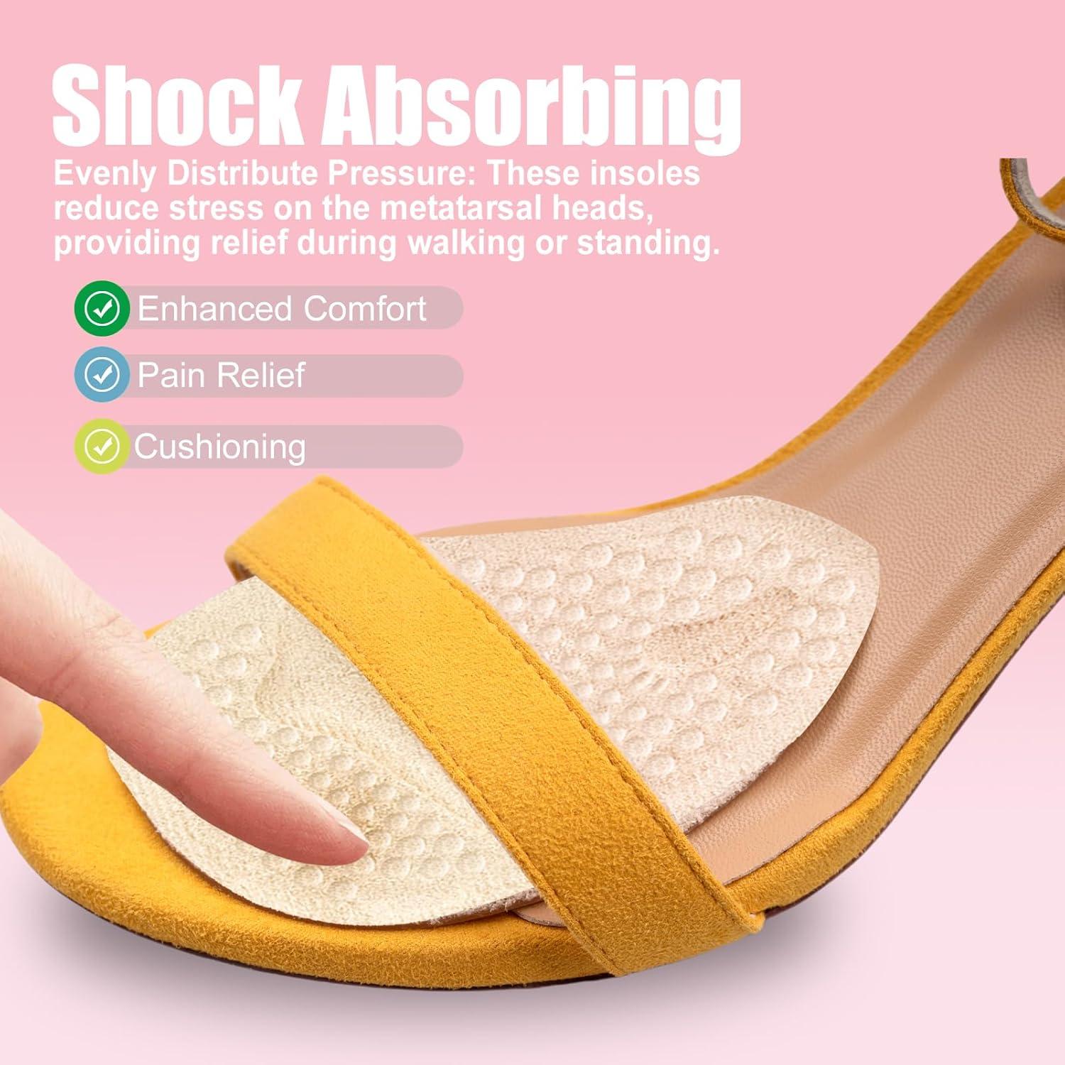 6 Pares Almohadillas Metatarsales Viybtue Beige Confort Tacones