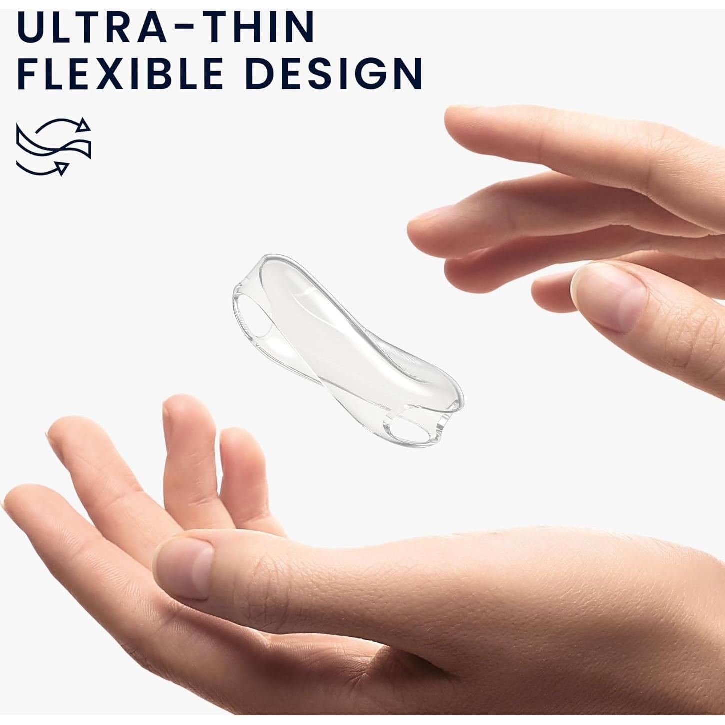 Funda Silicona TPU KW-Mobile para Xiaomi Mi Band 8 - Transparente/Oro