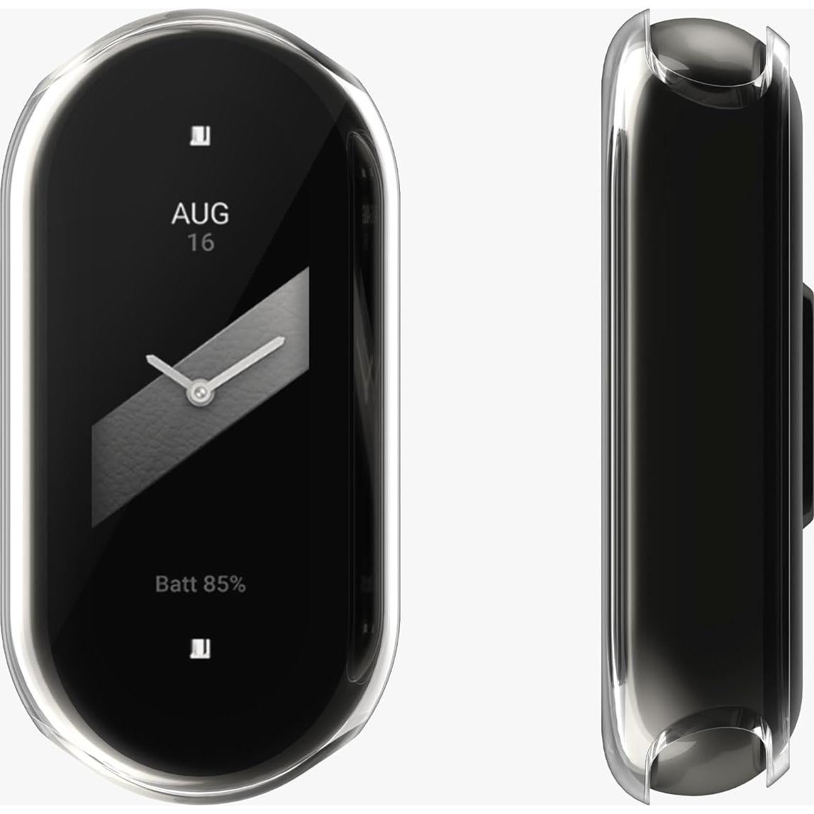Funda Silicona TPU KW-Mobile para Xiaomi Mi Band 8 - Transparente/Oro