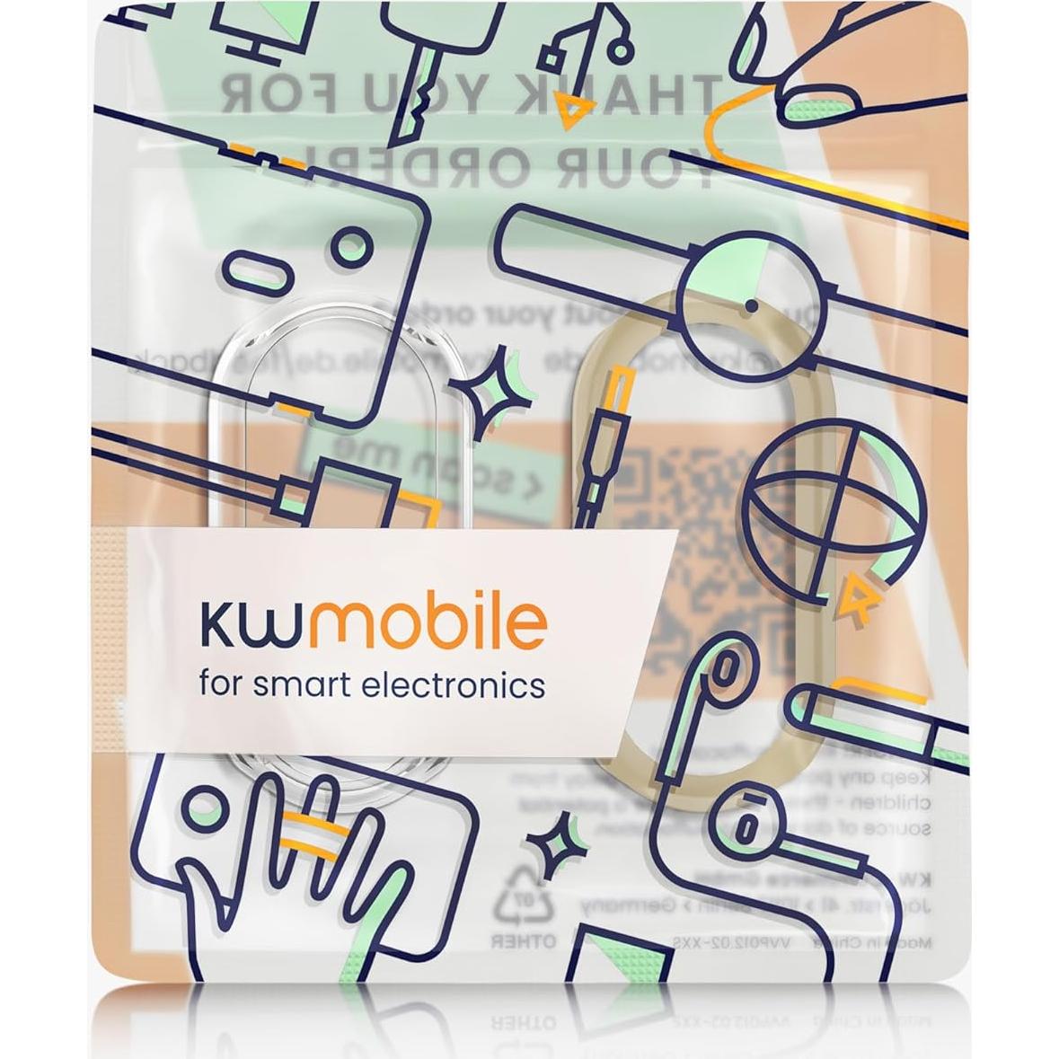 Funda Silicona TPU KW-Mobile para Xiaomi Mi Band 8 - Transparente/Oro