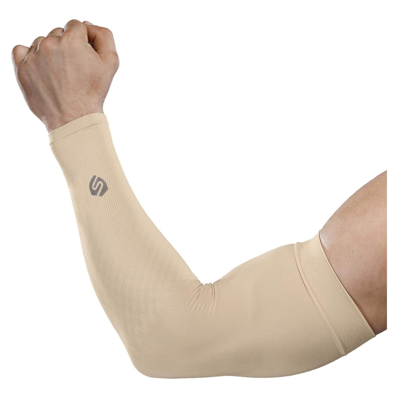 Mangas de Protección UV Shinymod para Hombres y Mujeres Beige