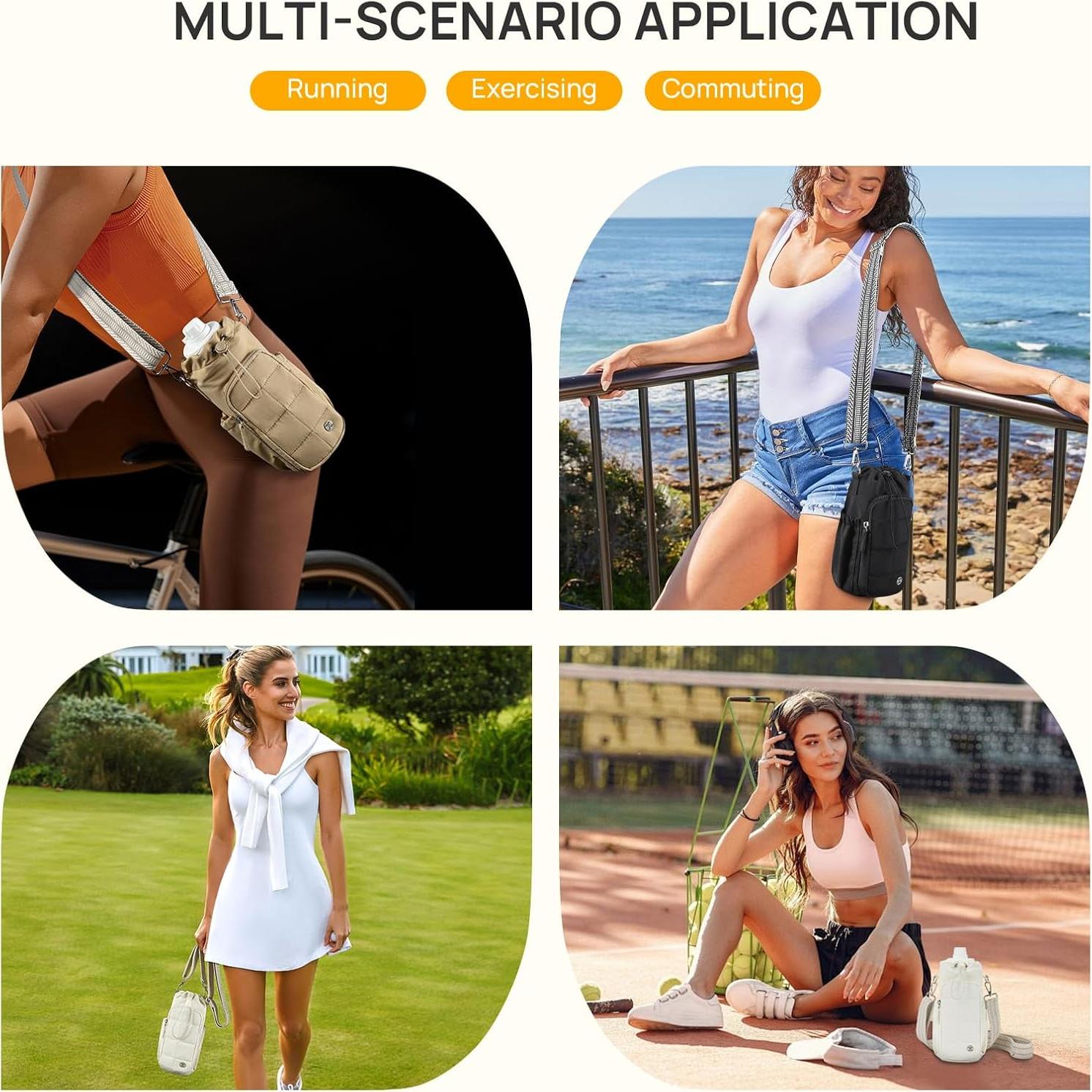 Soporte para Botella de Agua Telena Cruzada 20-40 oz Negro