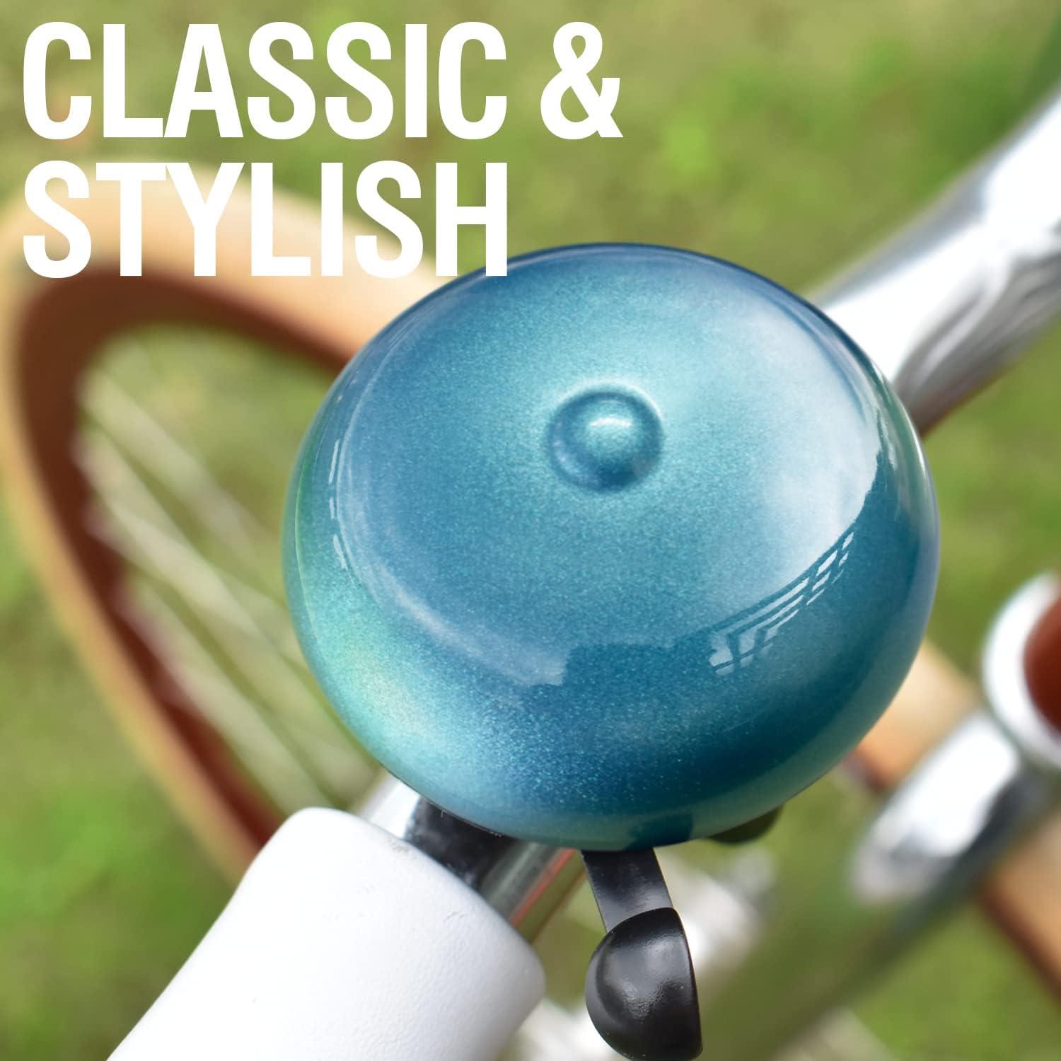 Campana de Bicicleta MARQUE Clásico Azul - Sonido Fuerte y Claro