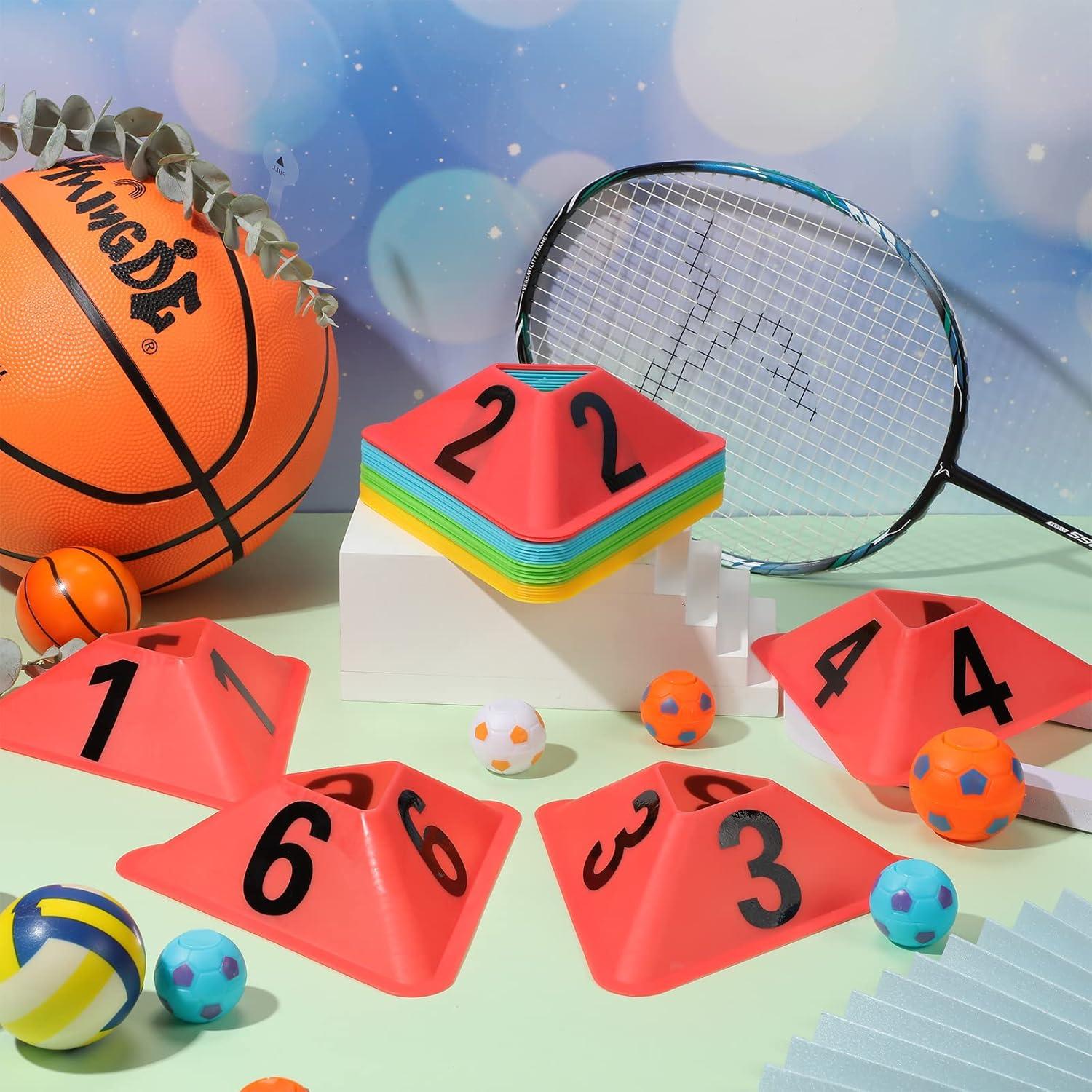 Conos Deportivos Cindeer Pack de 24 Naranjas para Entrenamiento