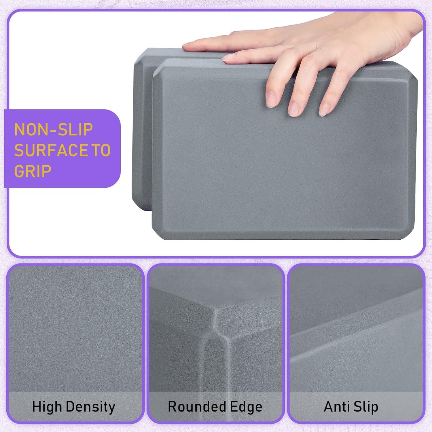 Bloques de Yoga Wettarn 6 Piezas Espuma EVA Antideslizante 23x15x10cm