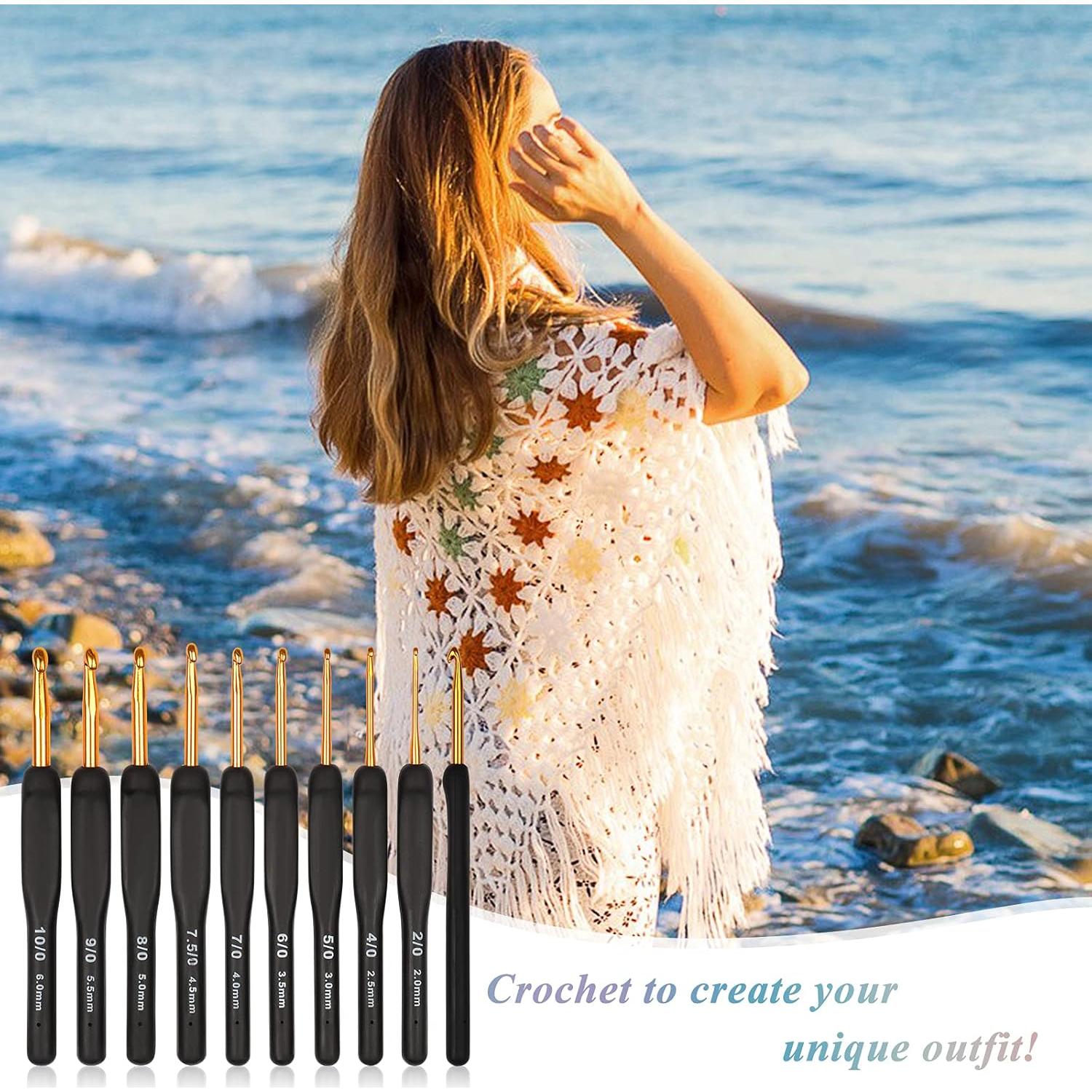 Juego de Agujas de Ganchillo Coopay 2.0-6.0mm Ergonómicas