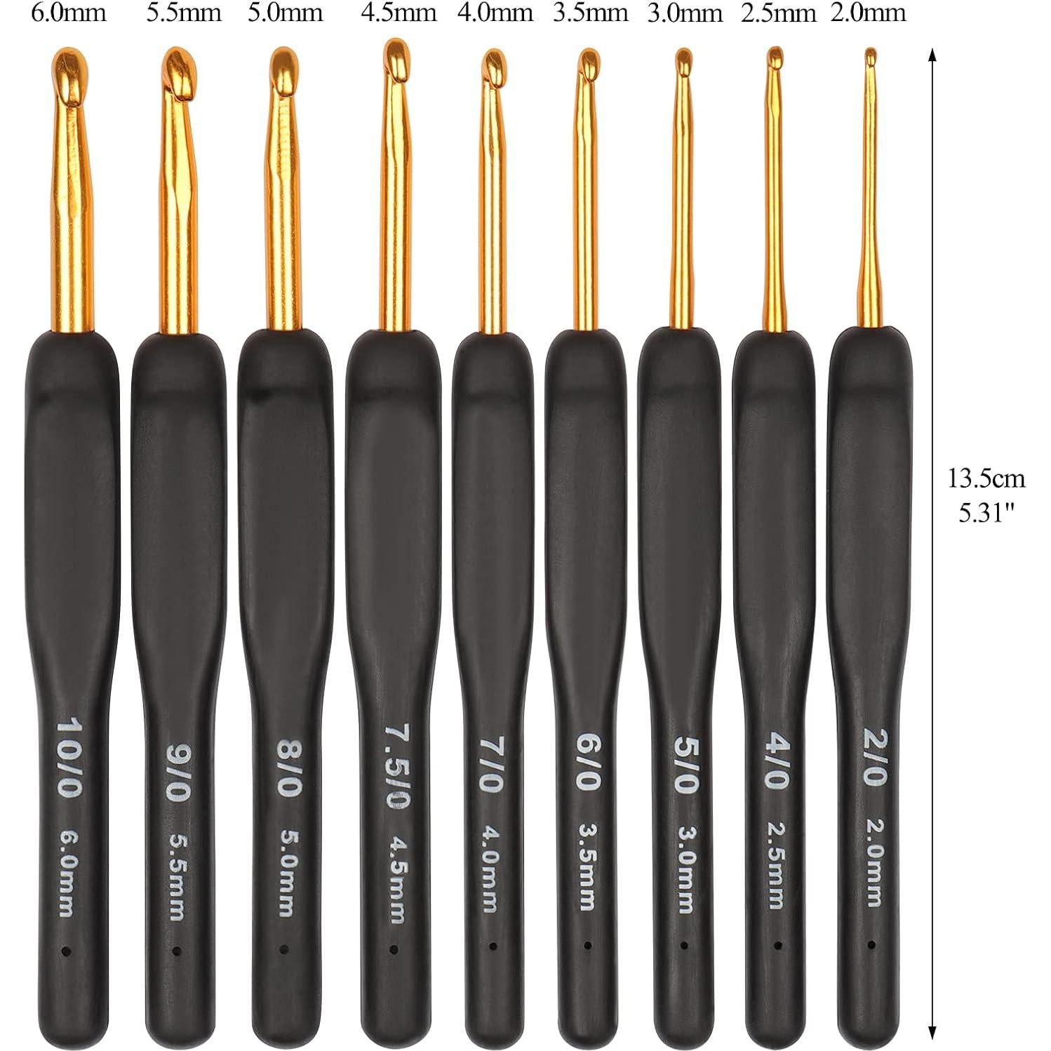 Juego de Agujas de Ganchillo Coopay 2.0-6.0mm Ergonómicas