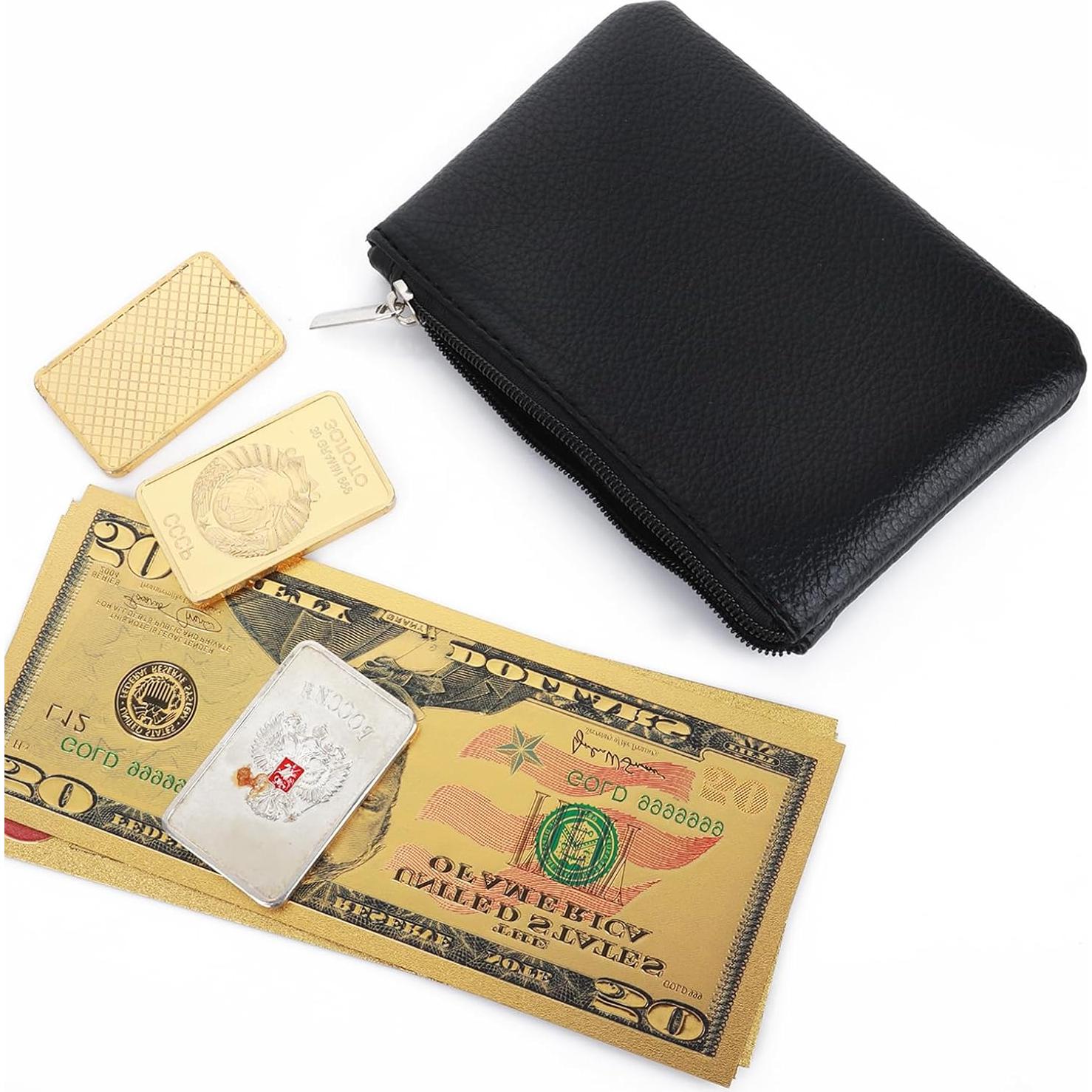 Billetera Pequeña Giantree para Mujeres - PU Negro 12x9cm