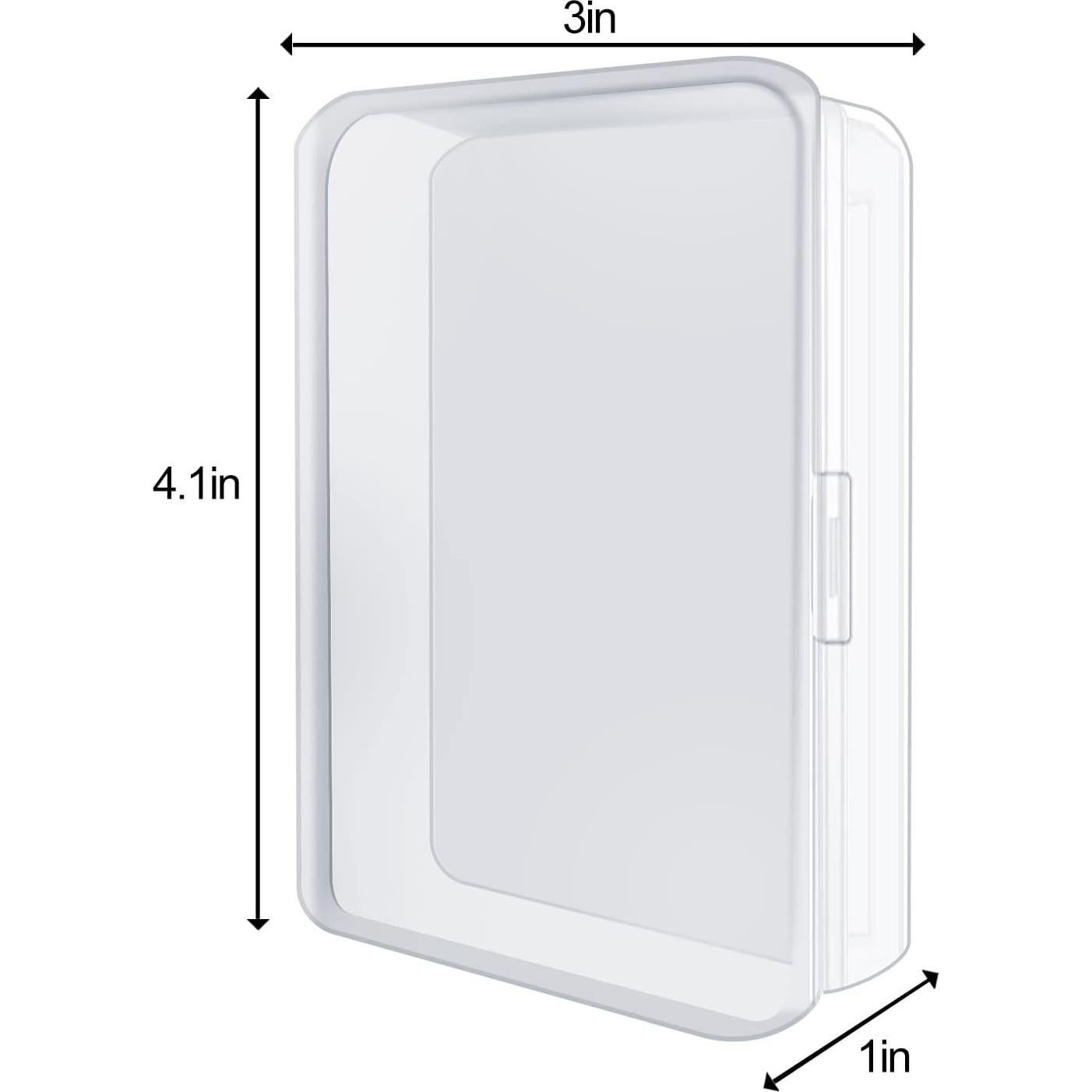 Estuches de Cartas IOKUKI 4 Pcs Plástico Transparente 10.4x7.6cm