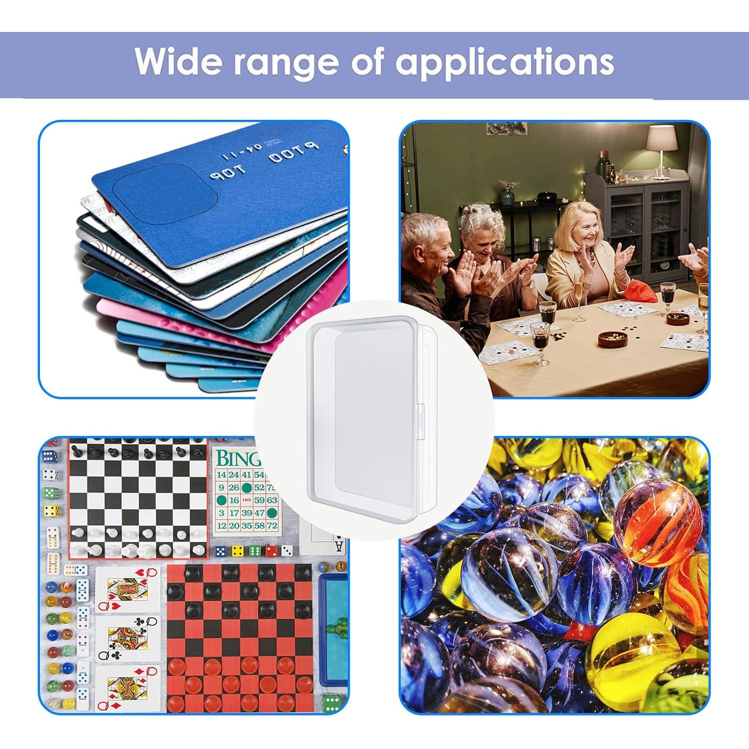 Estuches de Cartas IOKUKI 4 Pcs Plástico Transparente 10.4x7.6cm