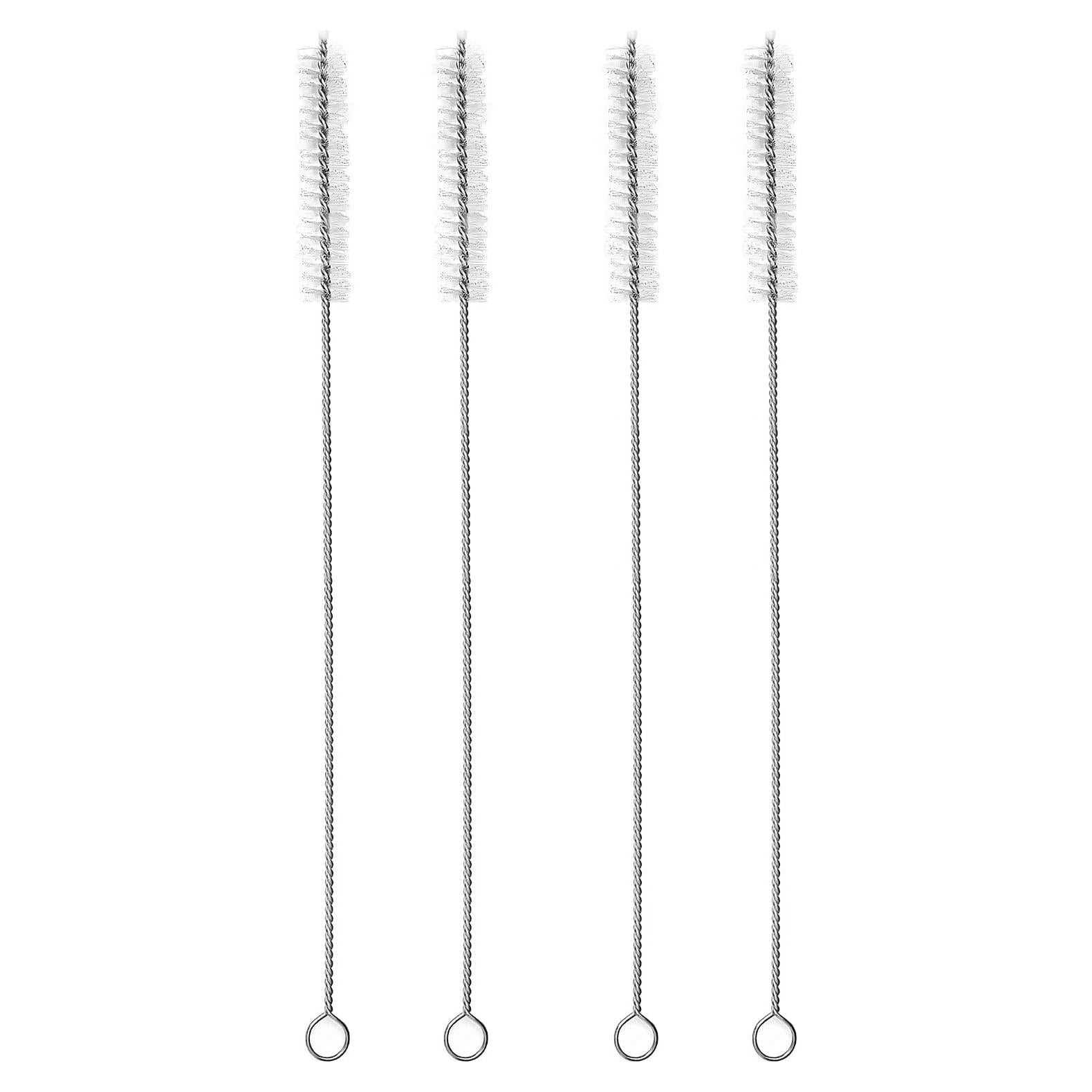 Straw Cleaner Brush Kit, 7.7" H x 0.4" W， Long Pipe Cleaning Brush ，for Straws on Tumbler, Water Bottle, Sippy Cup, and Pipes (4 Pack)