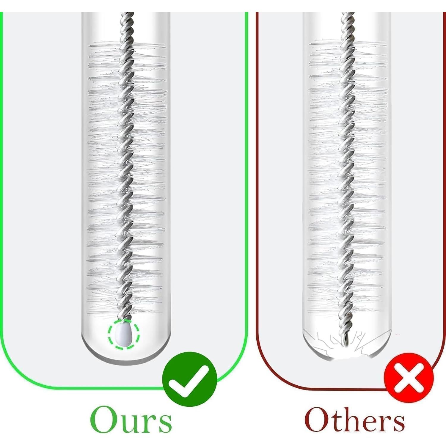 Straw Cleaner Brush Kit, 7.7" H x 0.4" W， Long Pipe Cleaning Brush ，for Straws on Tumbler, Water Bottle, Sippy Cup, and Pipes (4 Pack)