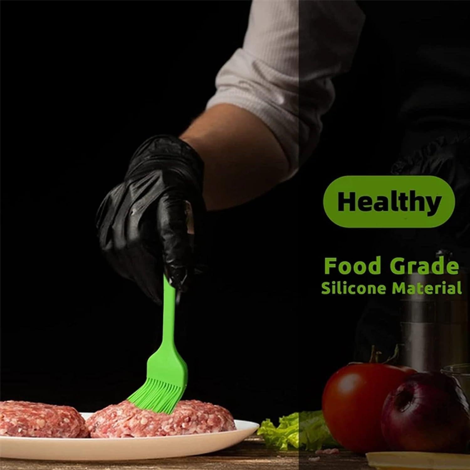 Juego de Brochas de Silicona Febarula 2-Pack Resistente al Calor