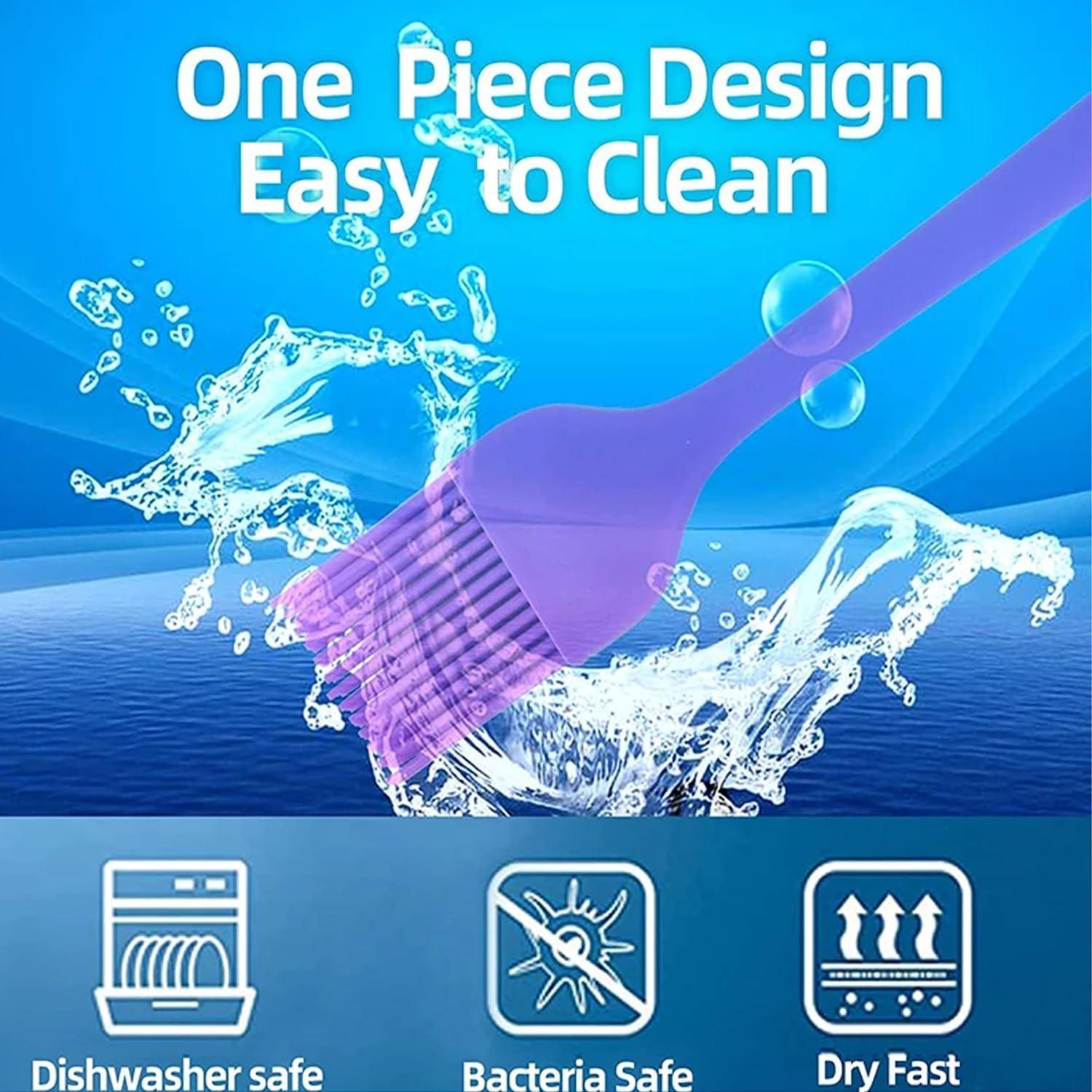 Juego de Brochas de Silicona Febarula 2-Pack Resistente al Calor