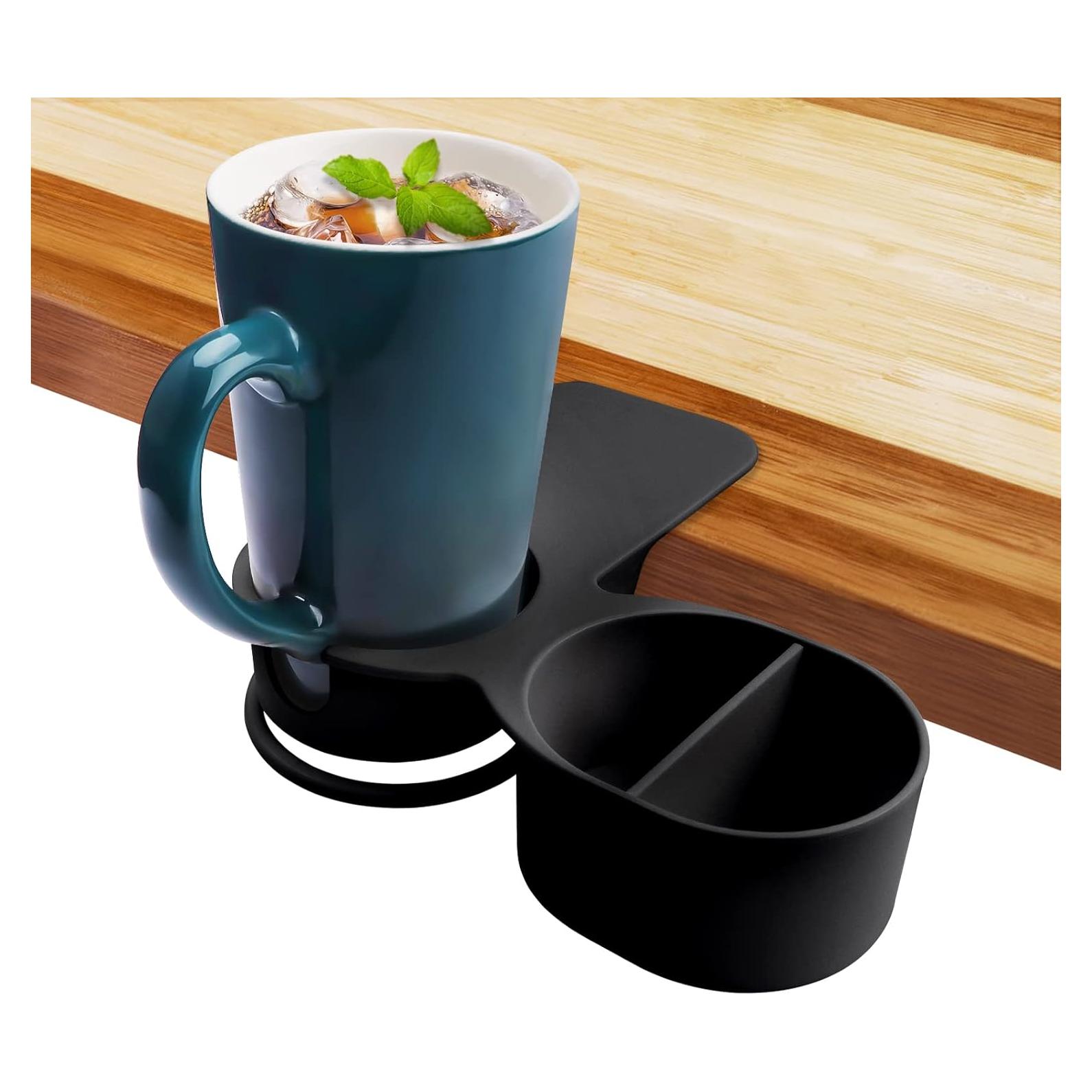 Soporte para Taza Kalolary Negro con Bandeja Almacenamiento