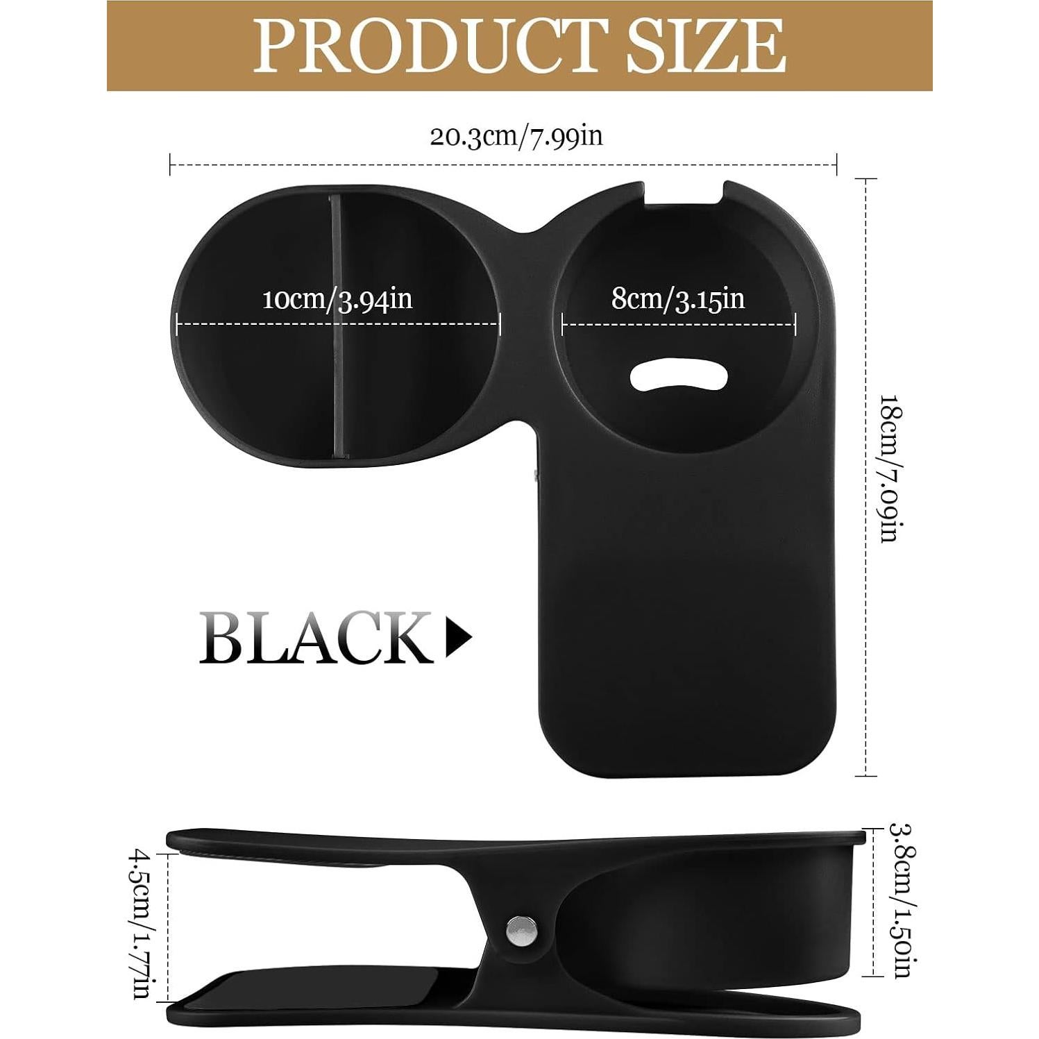 Soporte para Taza Kalolary Negro con Bandeja Almacenamiento