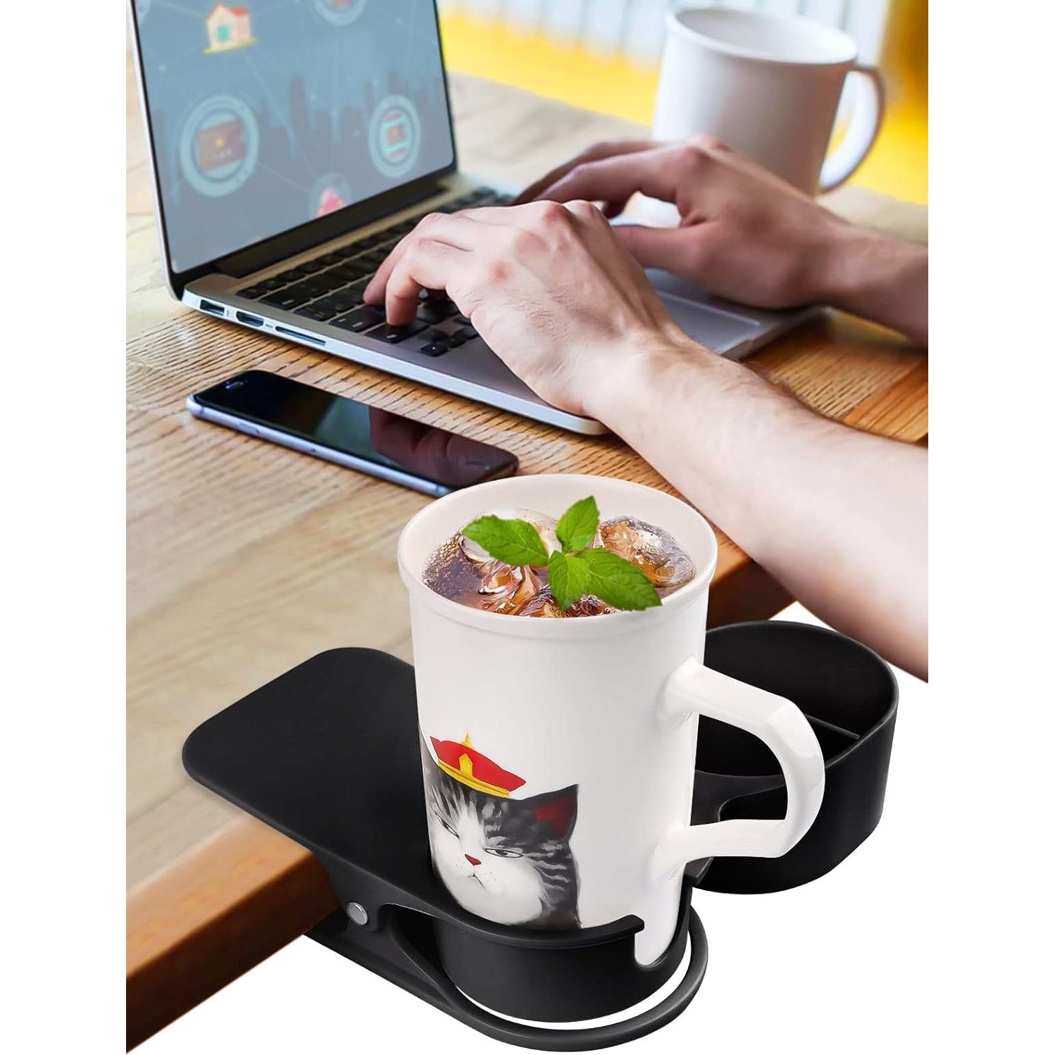 Soporte para Taza Kalolary Negro con Bandeja Almacenamiento